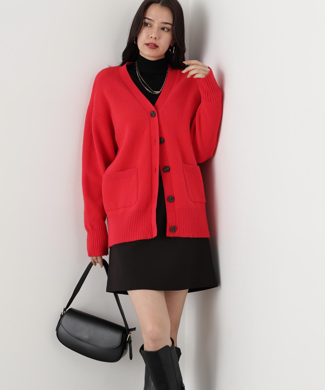 ［WEB限定カラー］フェザーヤーンオーバーカーディガン