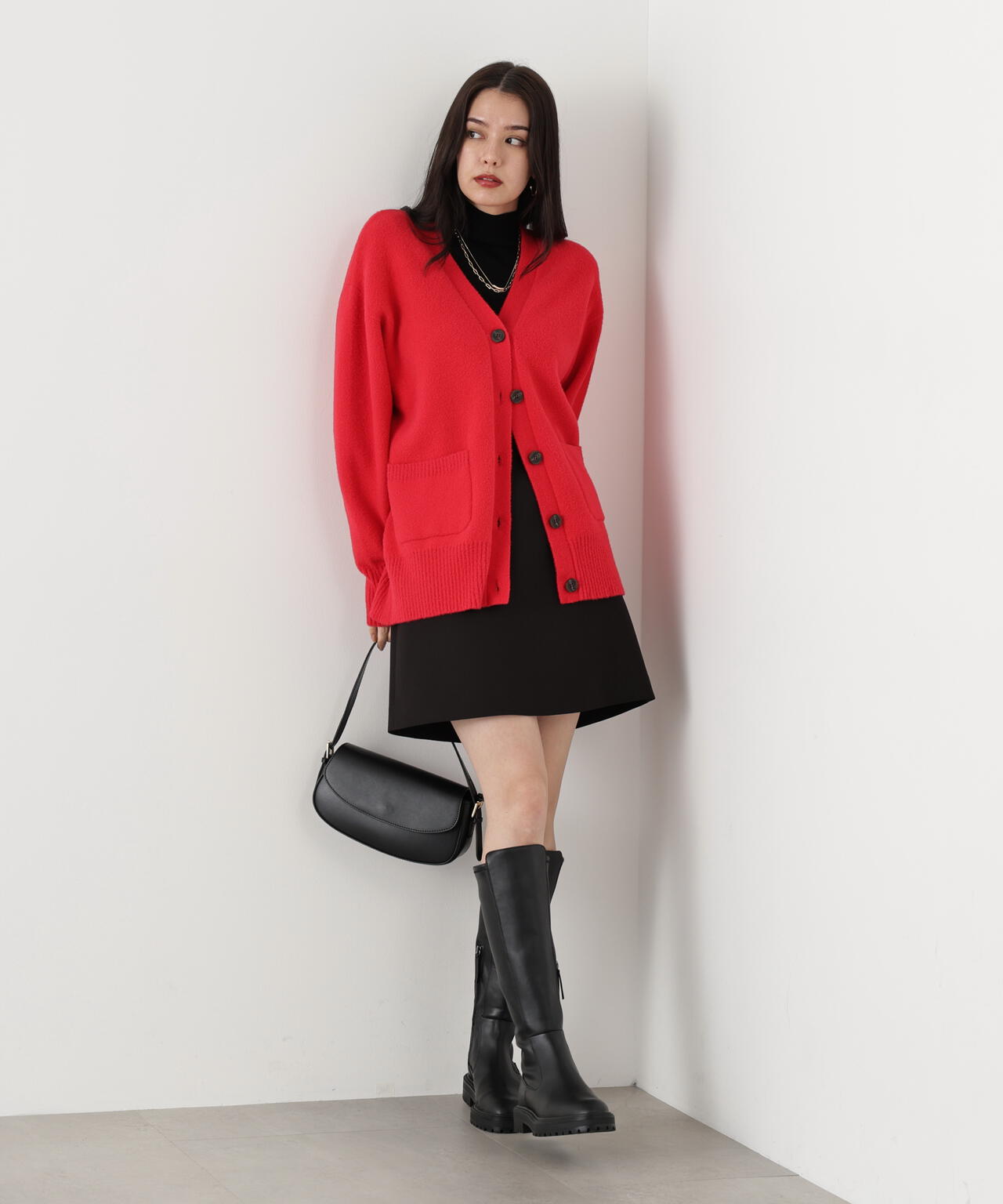 ［WEB限定カラー］フェザーヤーンオーバーカーディガン