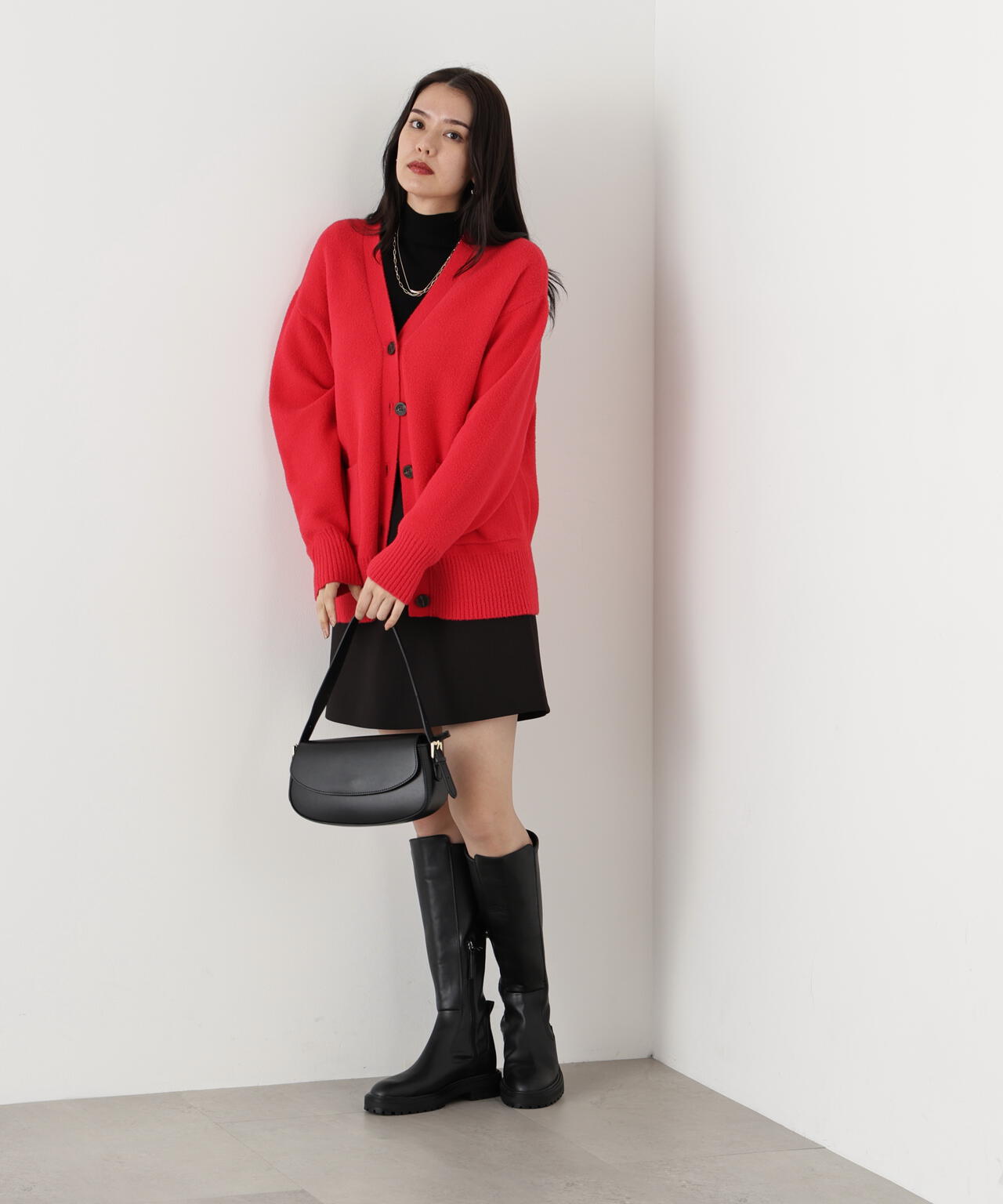 ［WEB限定カラー］フェザーヤーンオーバーカーディガン