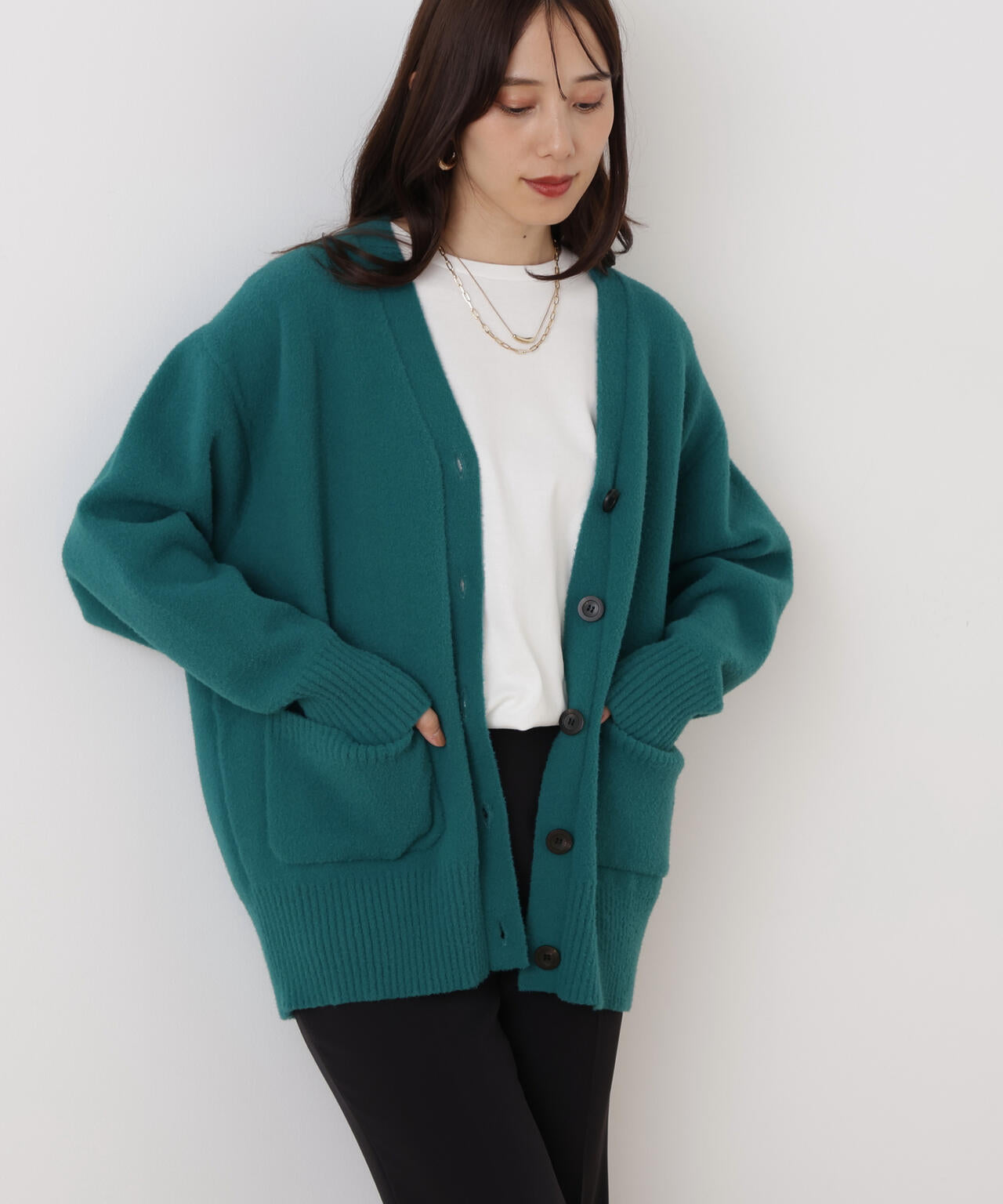 ［WEB限定カラー］フェザーヤーンオーバーカーディガン