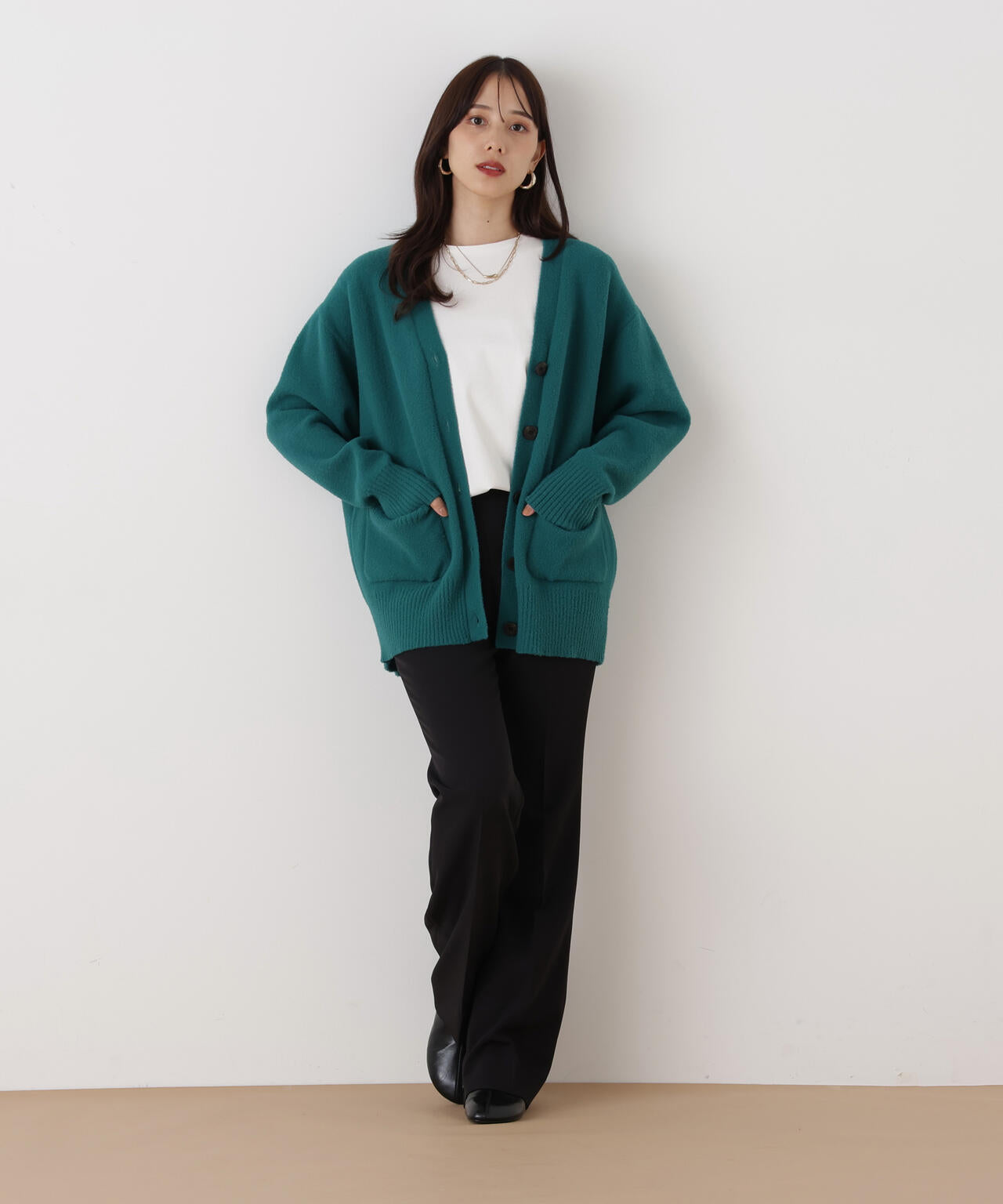 ［WEB限定カラー］フェザーヤーンオーバーカーディガン