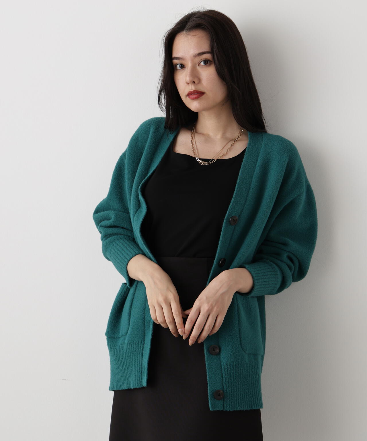 ［WEB限定カラー］フェザーヤーンオーバーカーディガン