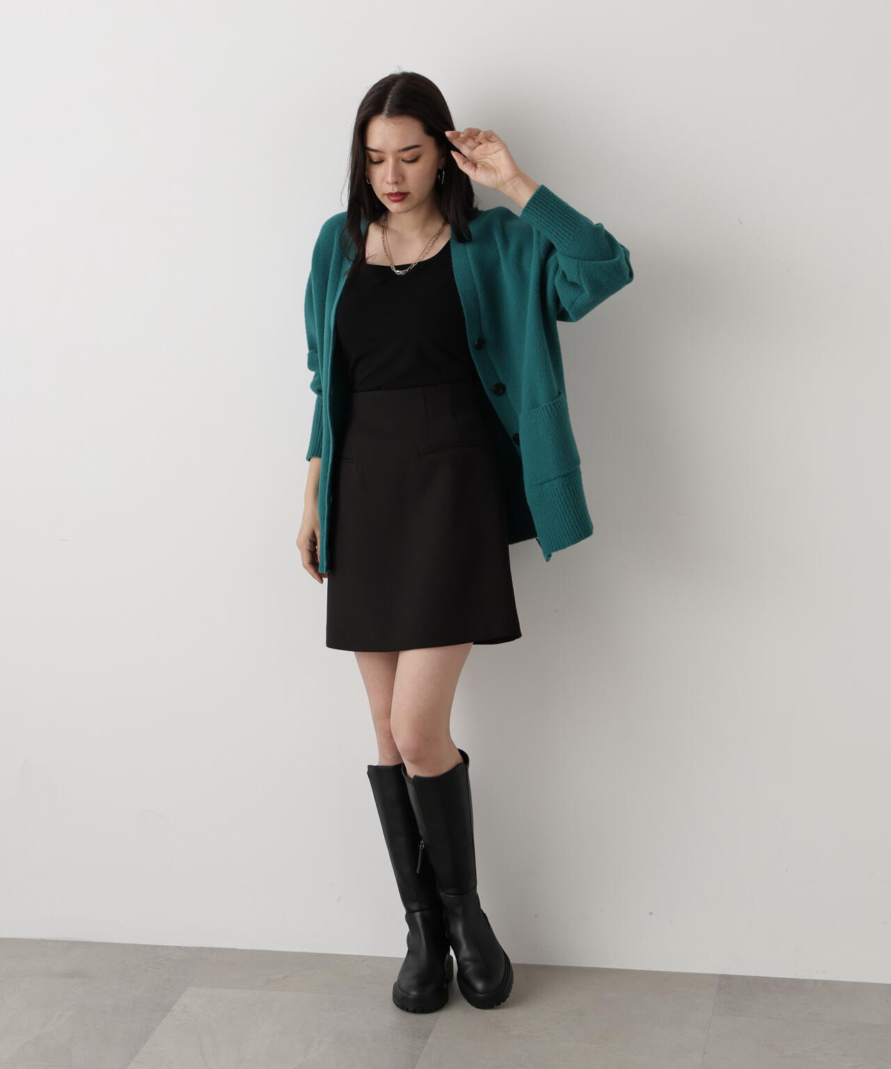 ［WEB限定カラー］フェザーヤーンオーバーカーディガン