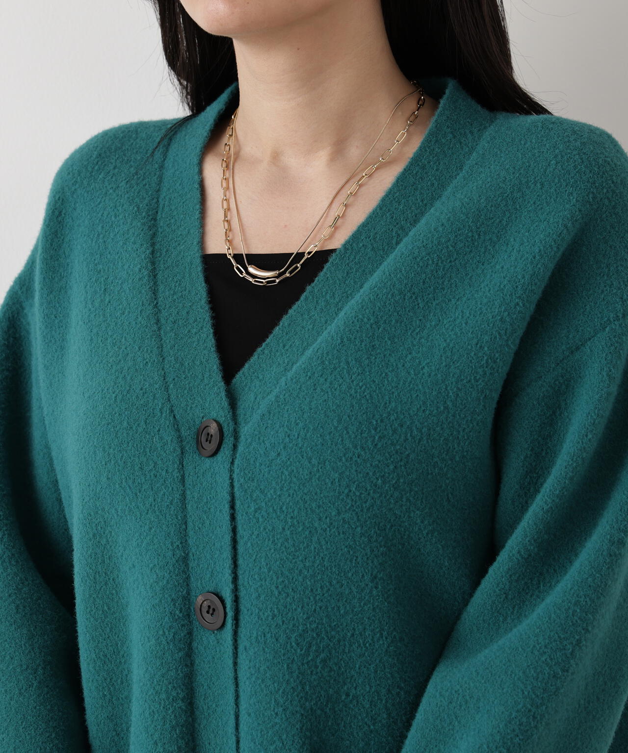 ［WEB限定カラー］フェザーヤーンオーバーカーディガン