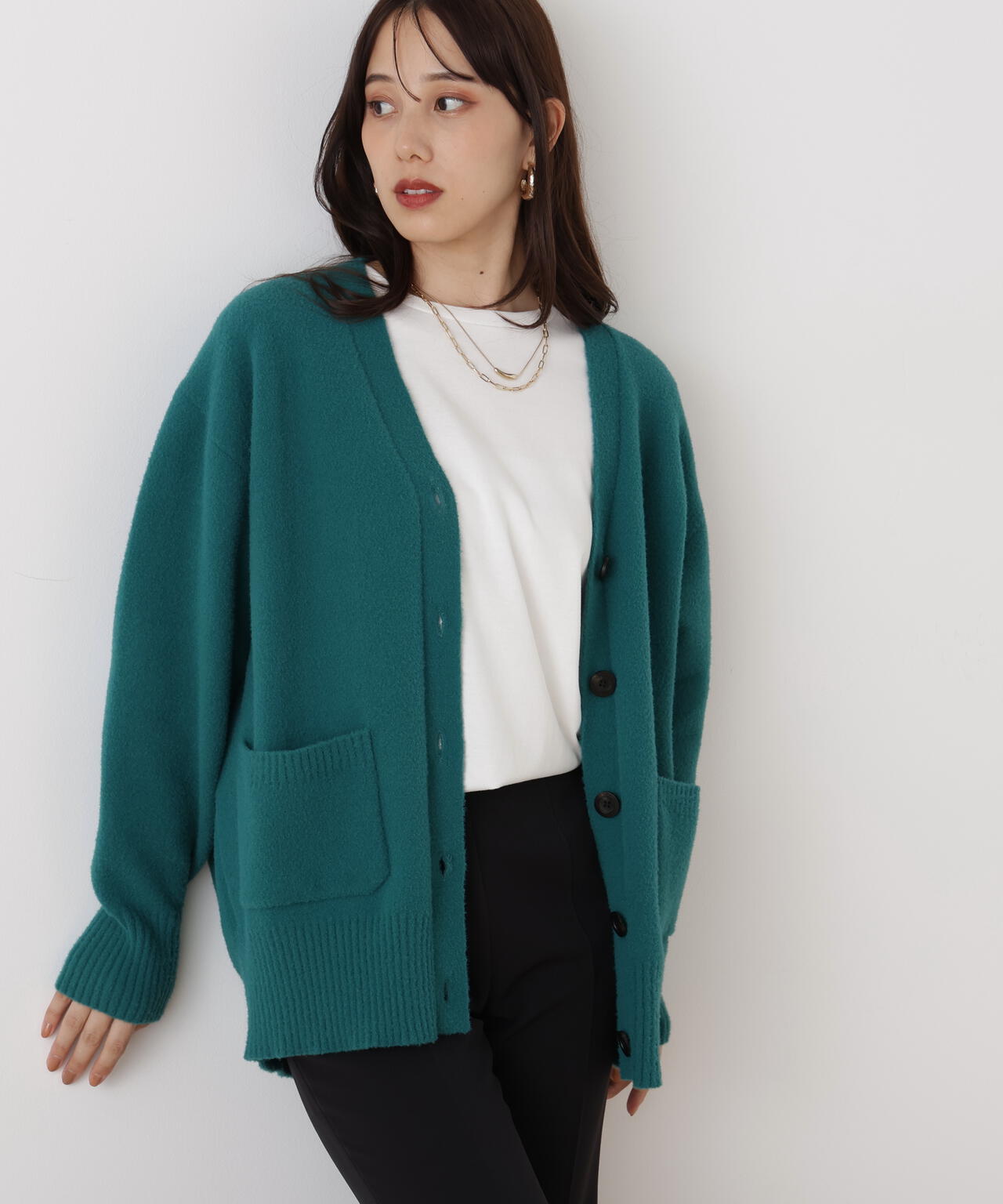 ［WEB限定カラー］フェザーヤーンオーバーカーディガン