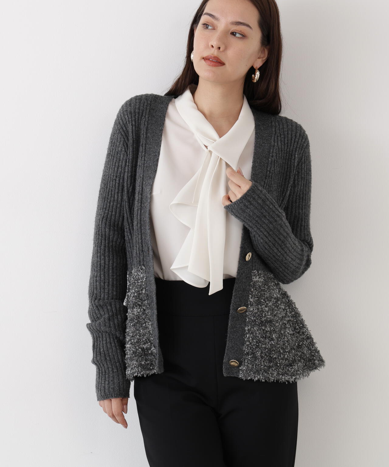 ツイードコンビペプラムカーディガン | PINKY&DIANNE（ピンキー