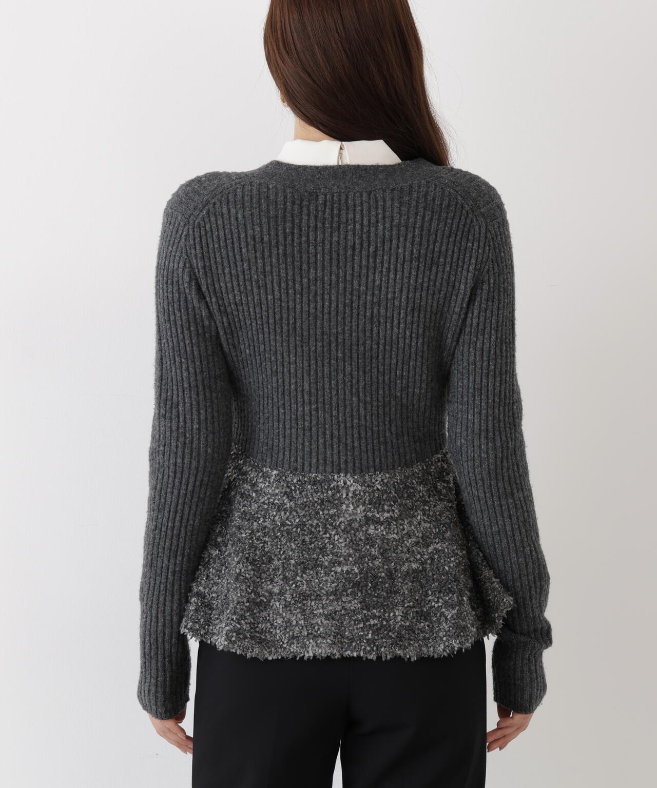 ツイードコンビペプラムカーディガン | PINKY&DIANNE（ピンキー