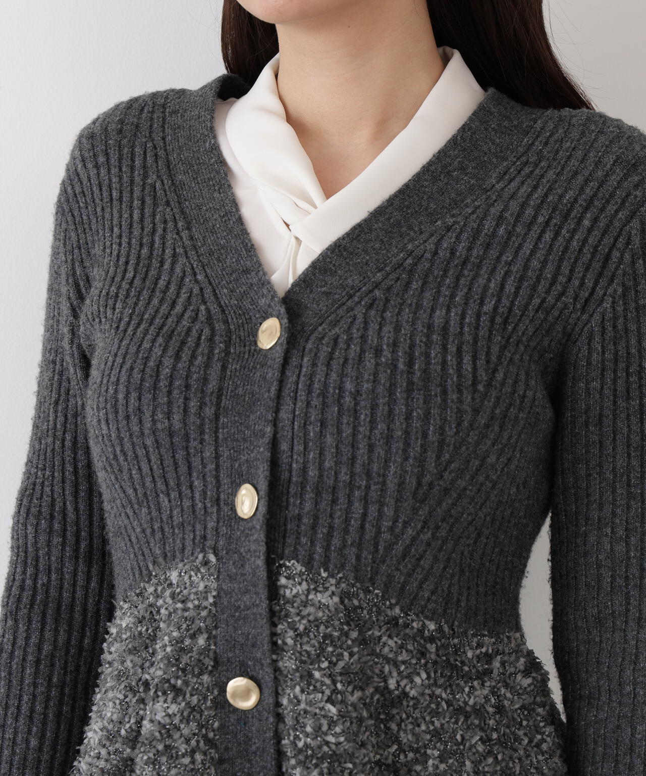 ツイードコンビペプラムカーディガン | PINKY&DIANNE（ピンキー