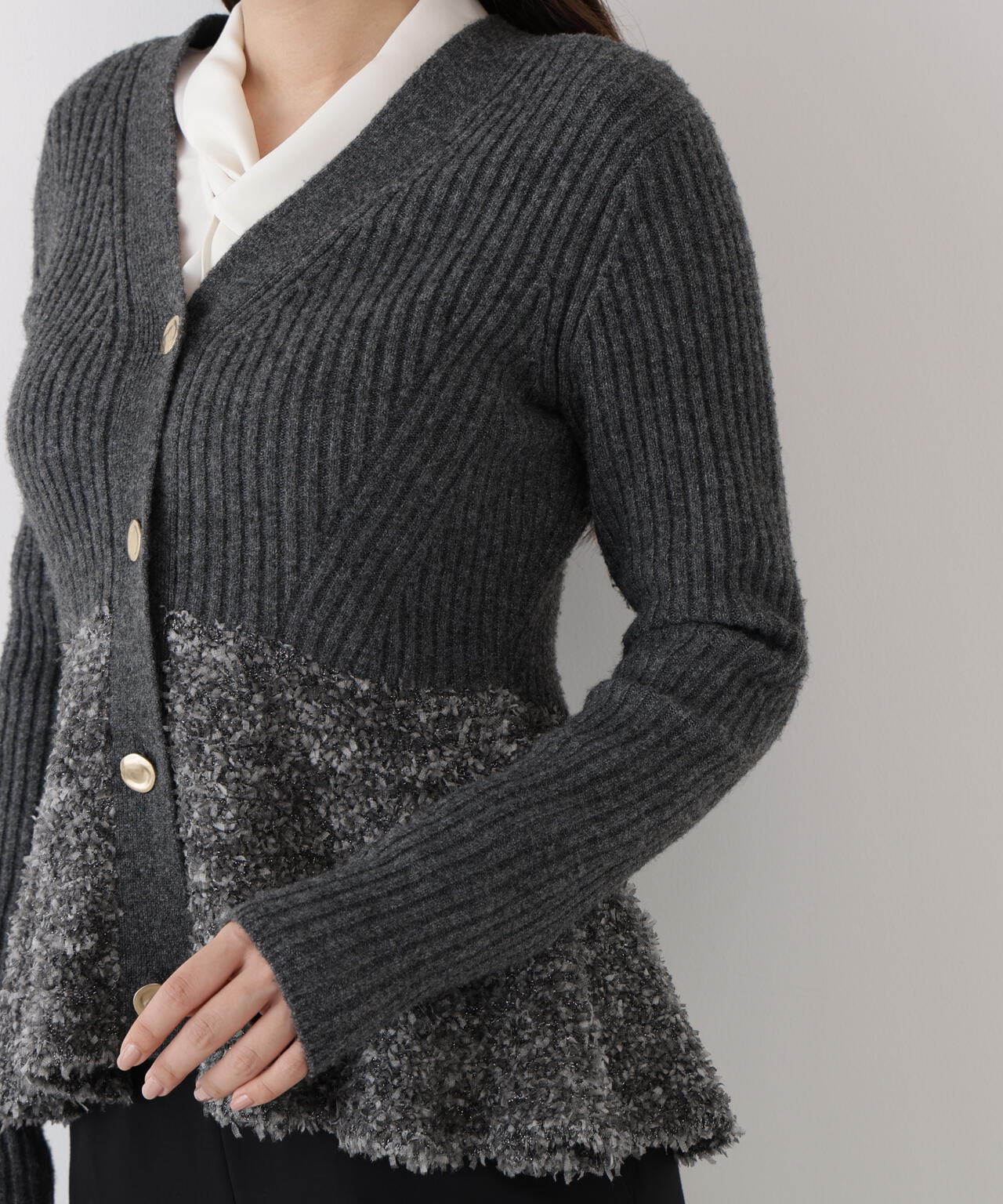 ツイードコンビペプラムカーディガン | PINKY&DIANNE（ピンキー