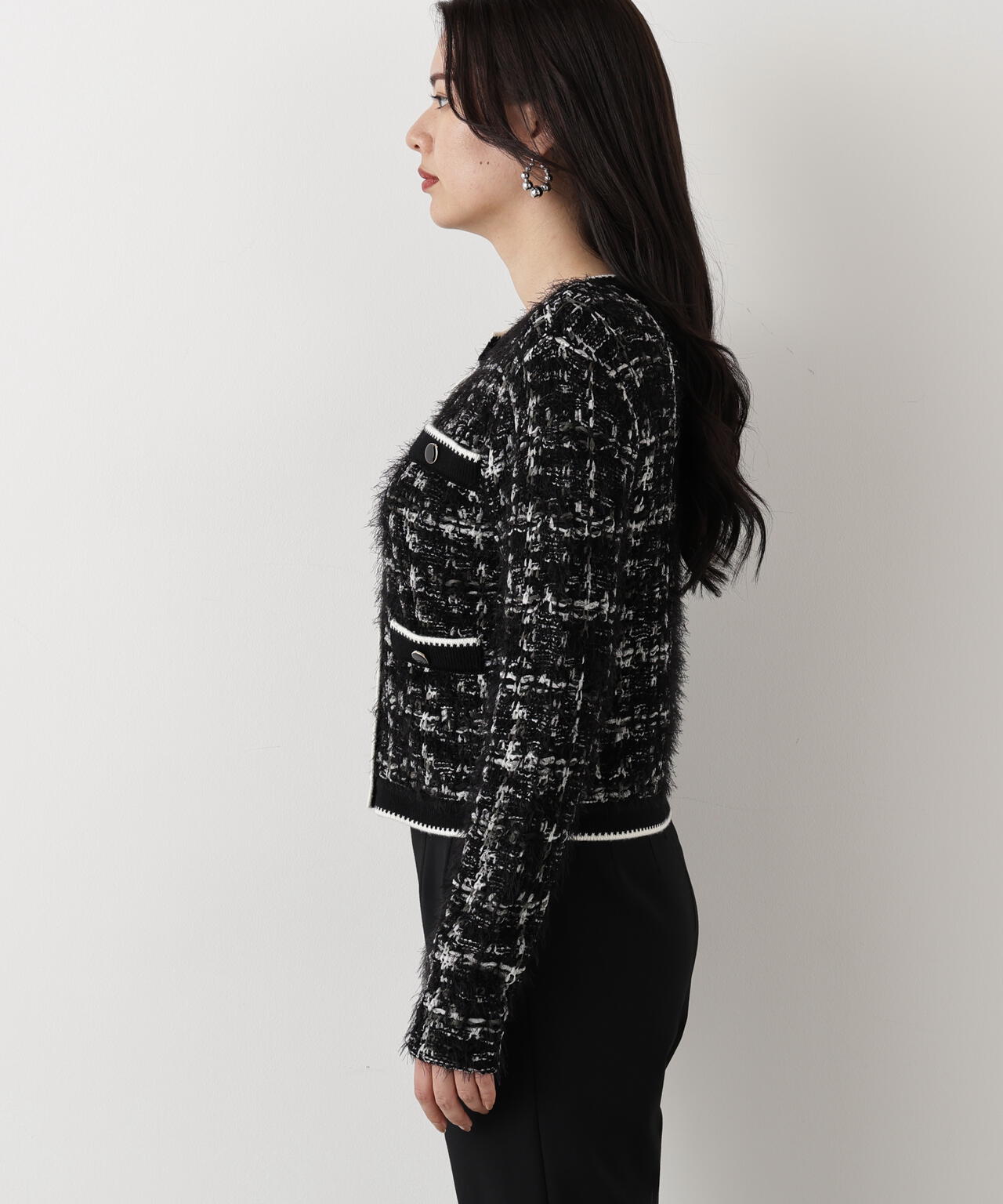 フェザーヤーンツイードニットジャケット | PINKY&DIANNE（ピンキー