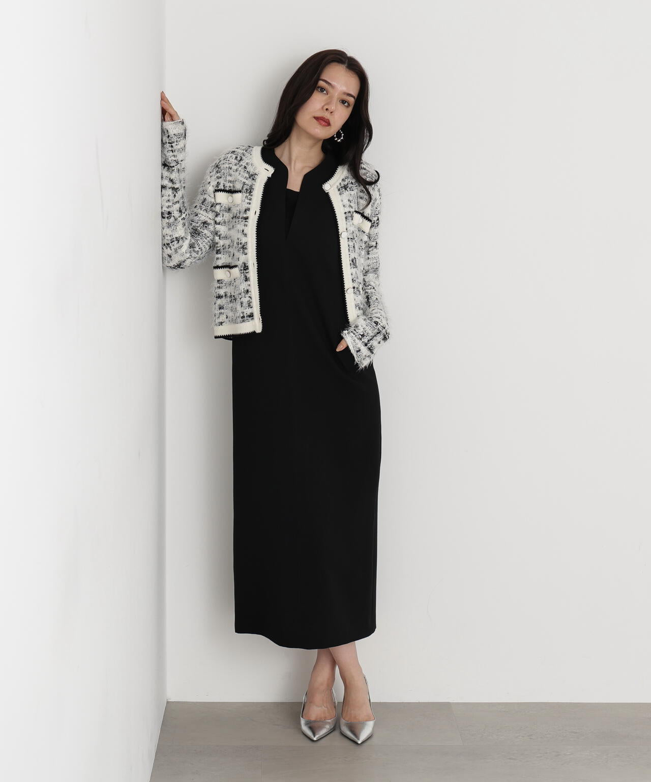 フェザーヤーンツイードニットジャケット | PINKY&DIANNE（ピンキー