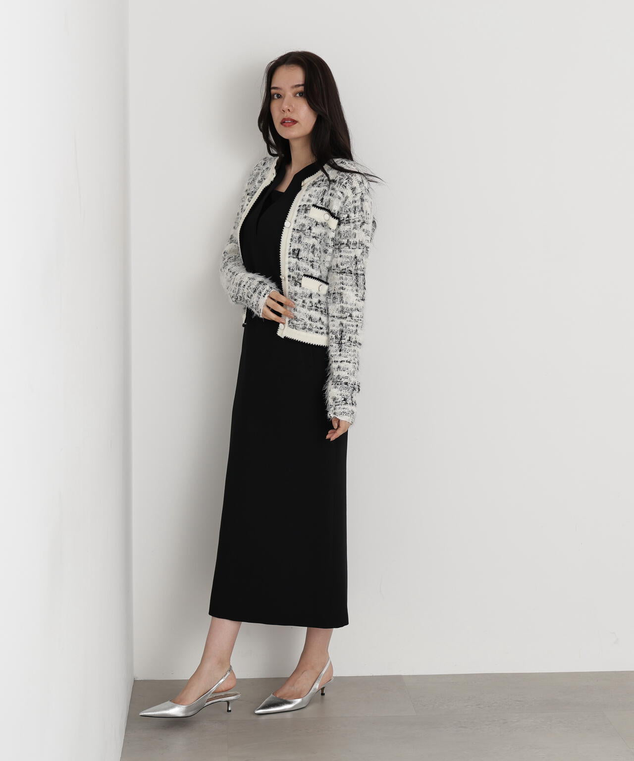 フェザーヤーンツイードニットジャケット | PINKY&DIANNE（ピンキー