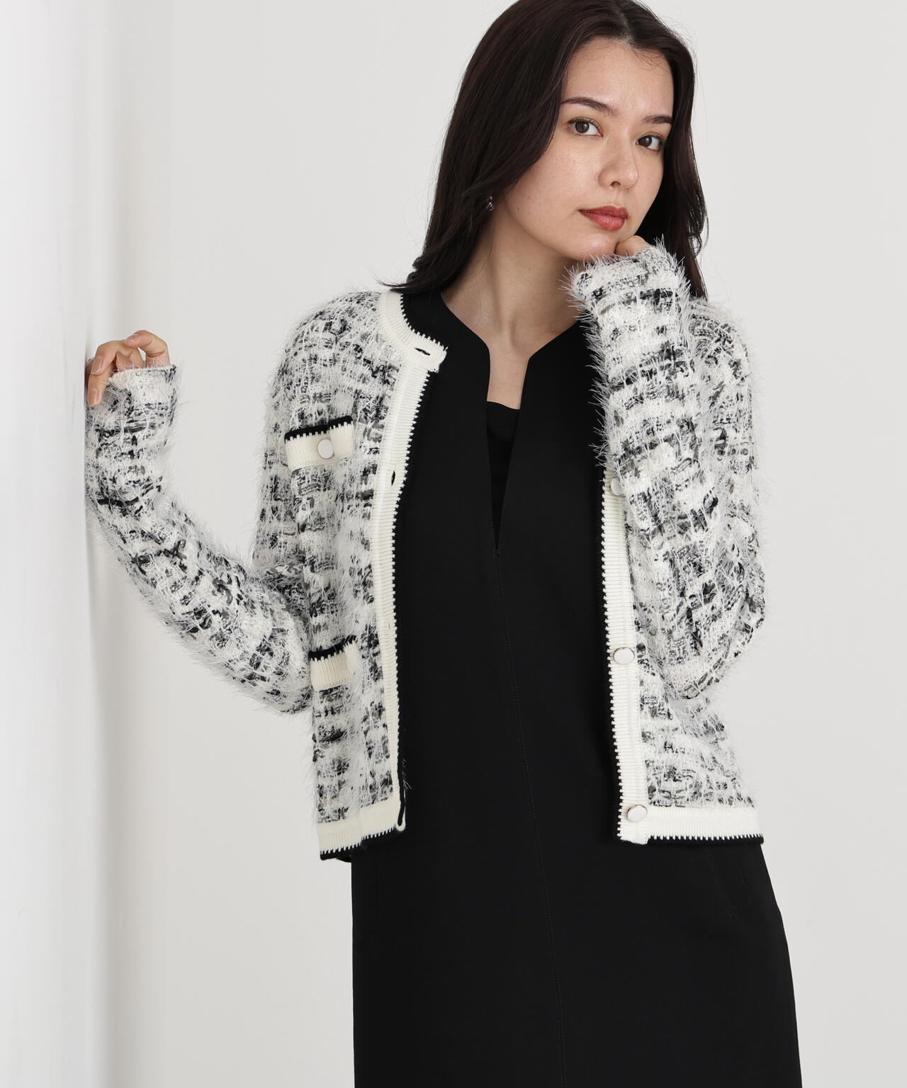 フェザーヤーンツイードニットジャケット | PINKY&DIANNE（ピンキー