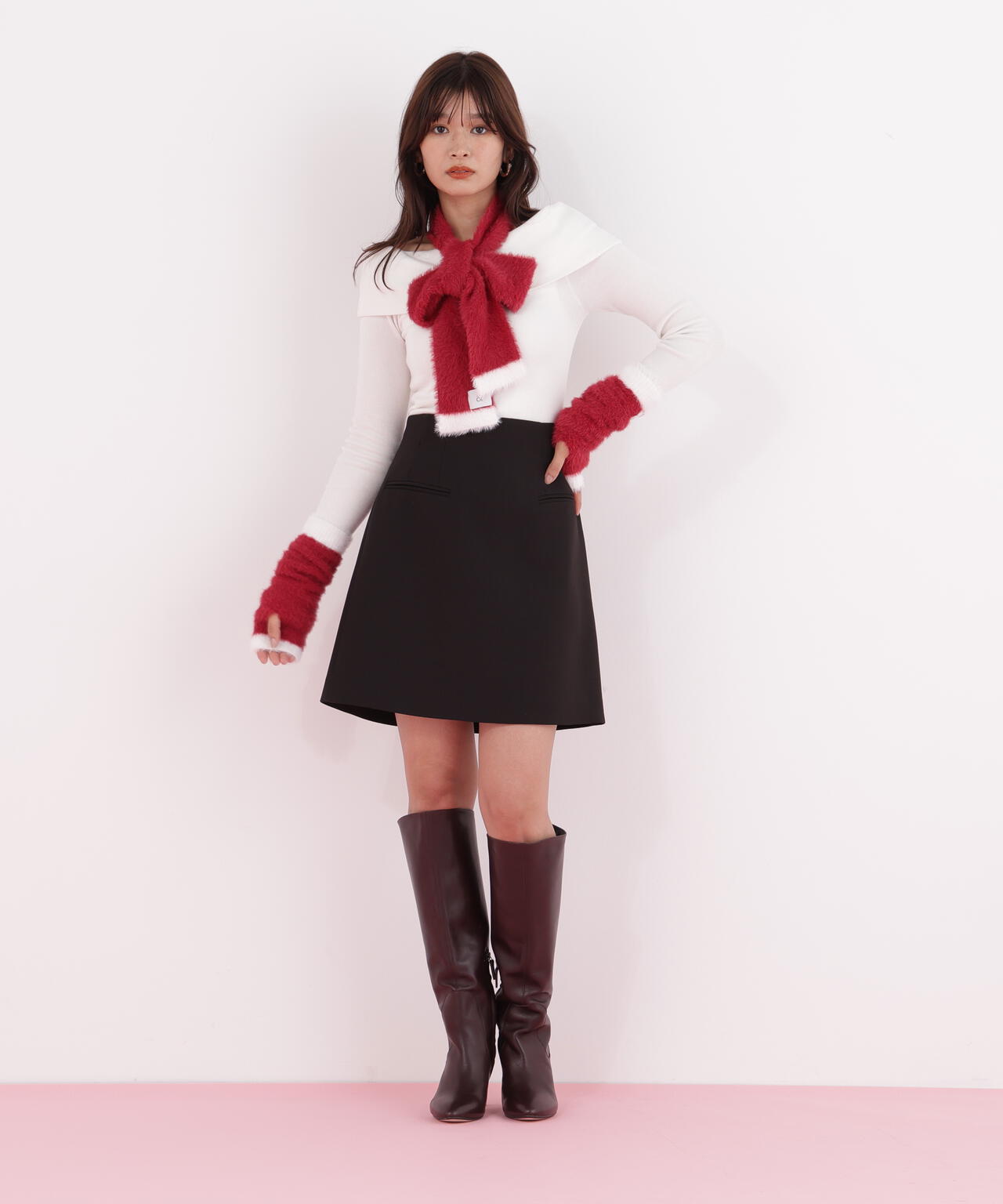 ［WEB限定］ストール＆ハンドウォーマーセット