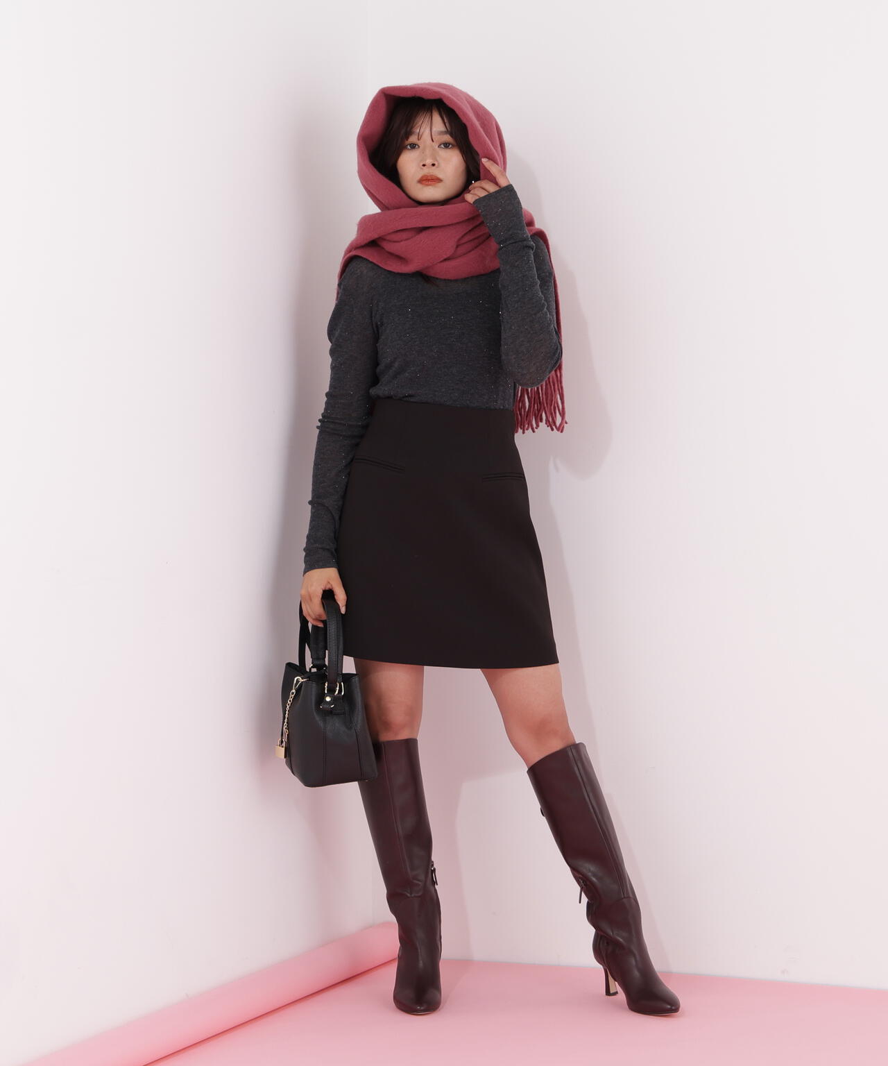 美品★DIANE DE CLERCQ インポートマフラー ダイアンデクラーク 美品☆DIANE DE CLERCQ インポートマフラー ダイアンデクラーク