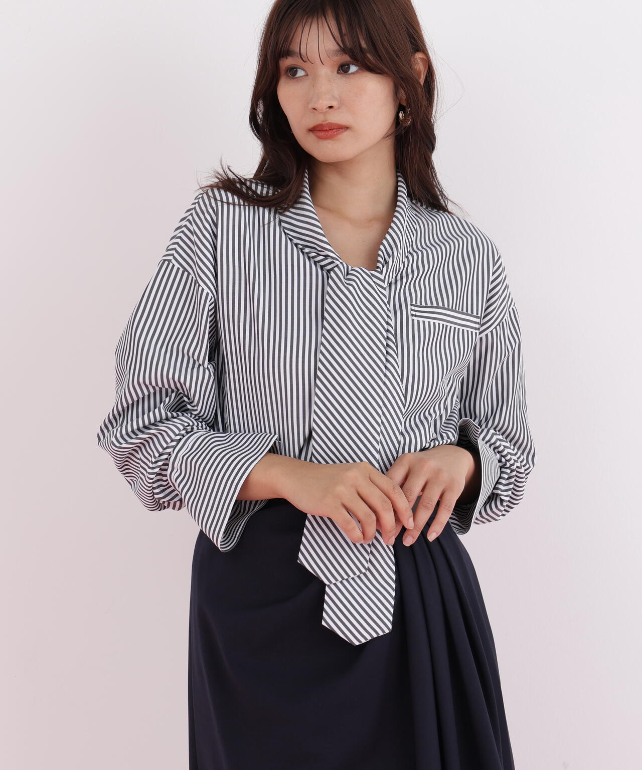 ストライプタイネックシャツ | PINKY&DIANNE（ピンキー&ダイアン