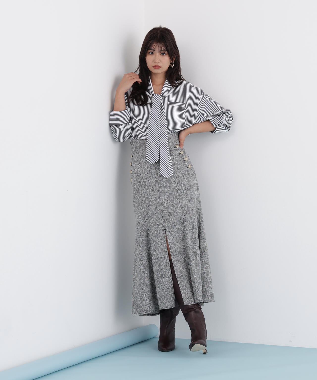 ストライプタイネックシャツ | PINKY&DIANNE（ピンキー&ダイアン