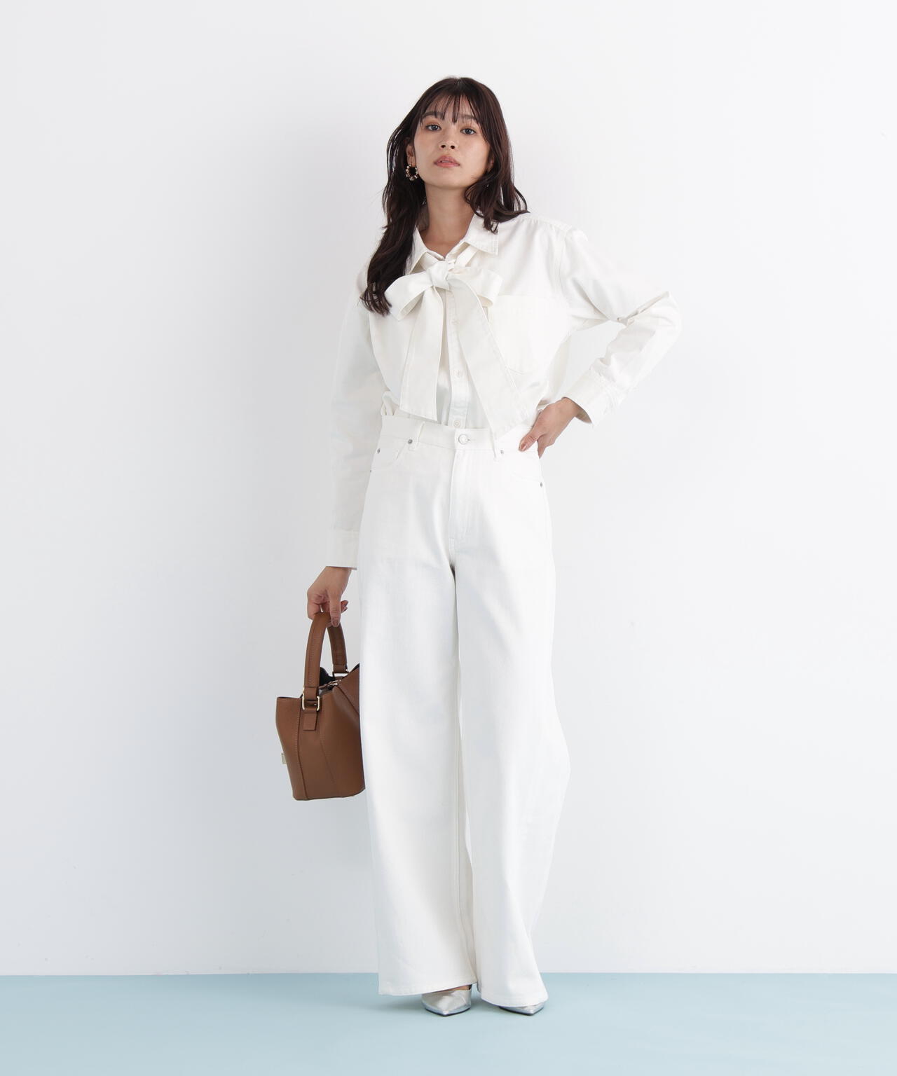 ネックリボンデニムシャツ | PINKY&DIANNE（ピンキー&ダイアン