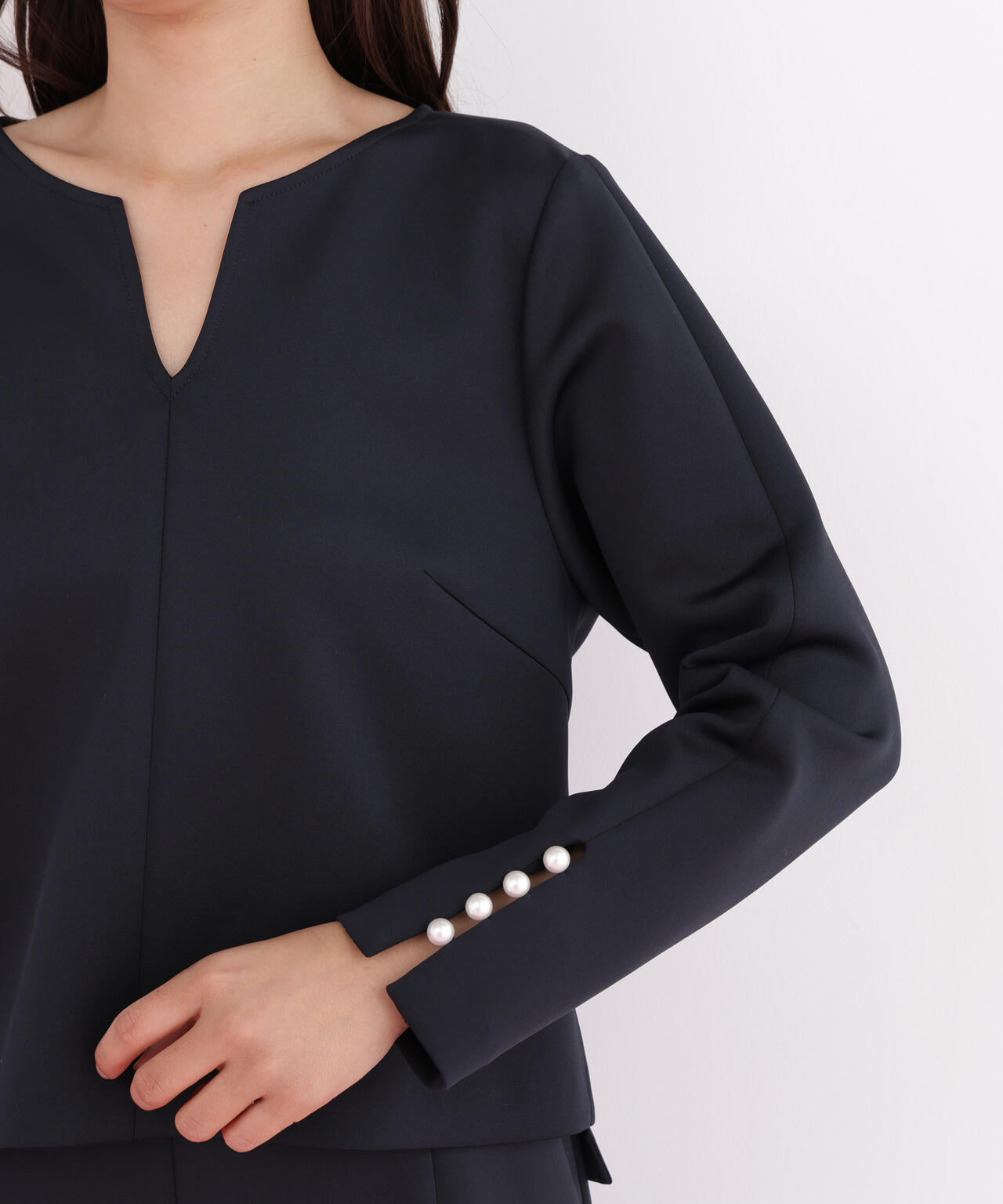 パールビーズスリーブジャージトップス | PINKY&DIANNE（ピンキー