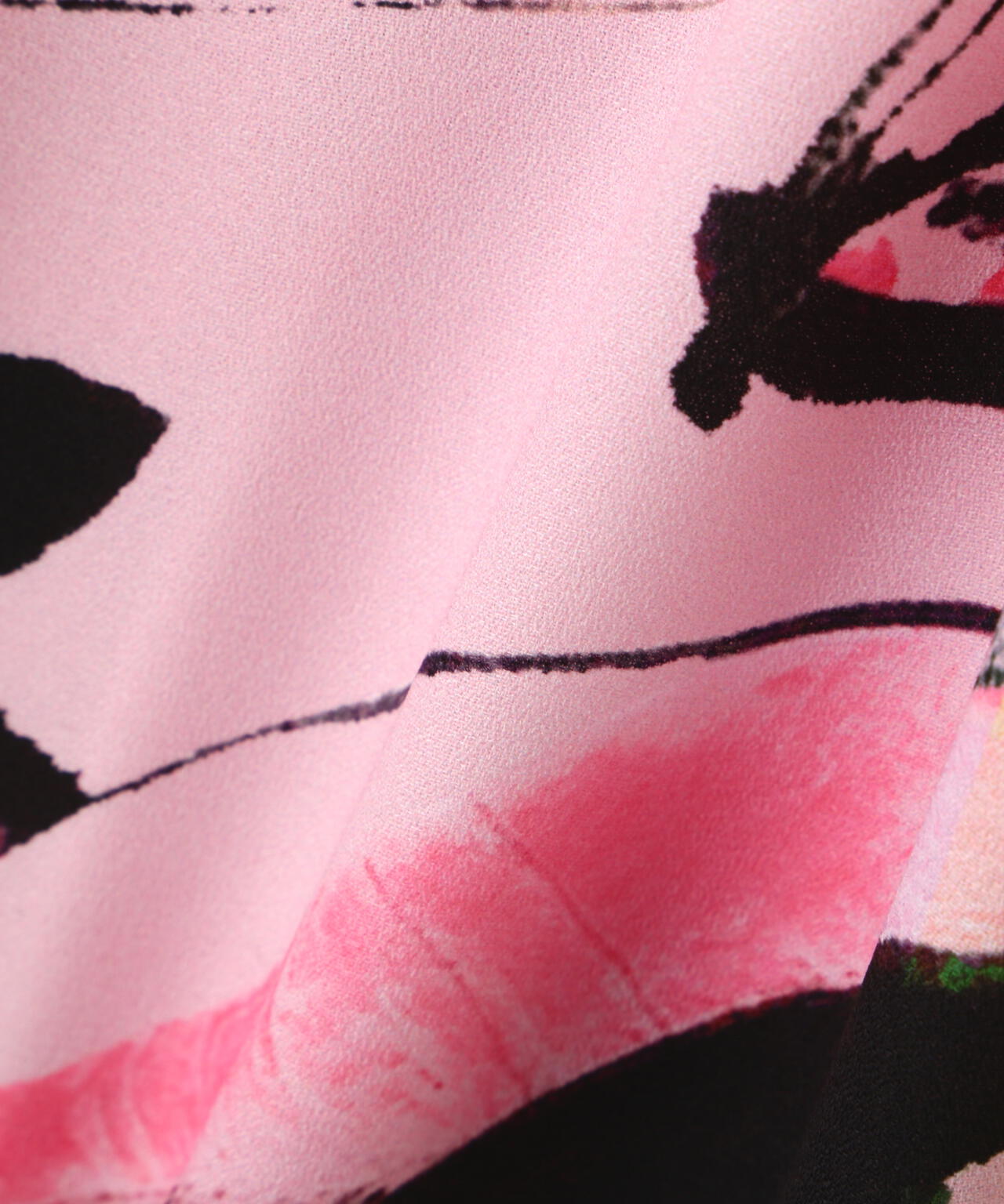 フラワープリントギャザーブラウス