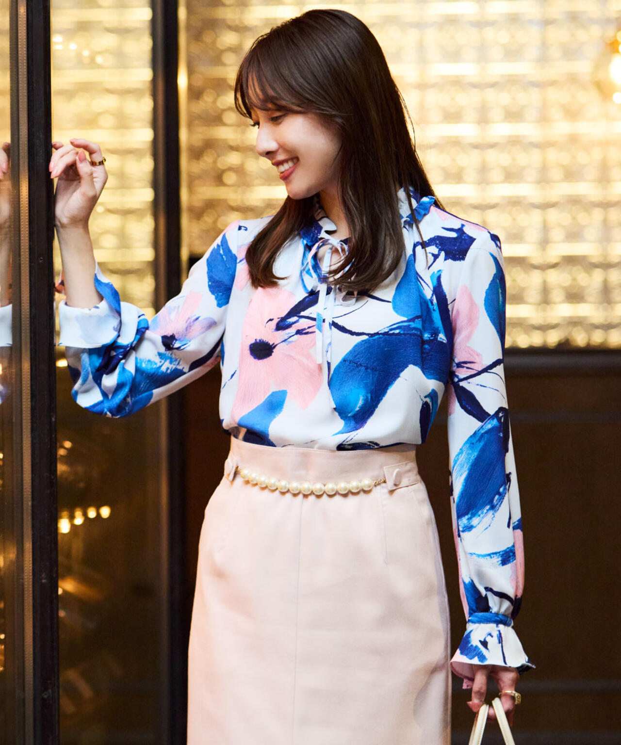 ピンキー＆ダイアン（PINKY&DIANNE）/◆フラワープリントギャザーブラウス フラワープリントギャザーブラウス | PINKY&DIANNE（ピンキー&ダイアン