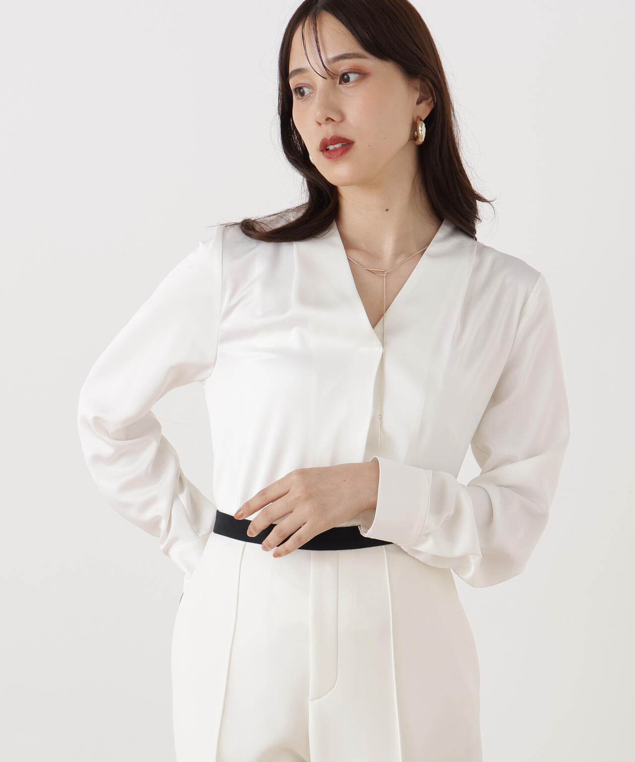 ピンキー＆ダイアン（PINKY&DIANNE）/◆チェーンネックレス付ブラウス チェーンネックレス付ブラウス | PINKY&DIANNE（ピンキー&ダイアン