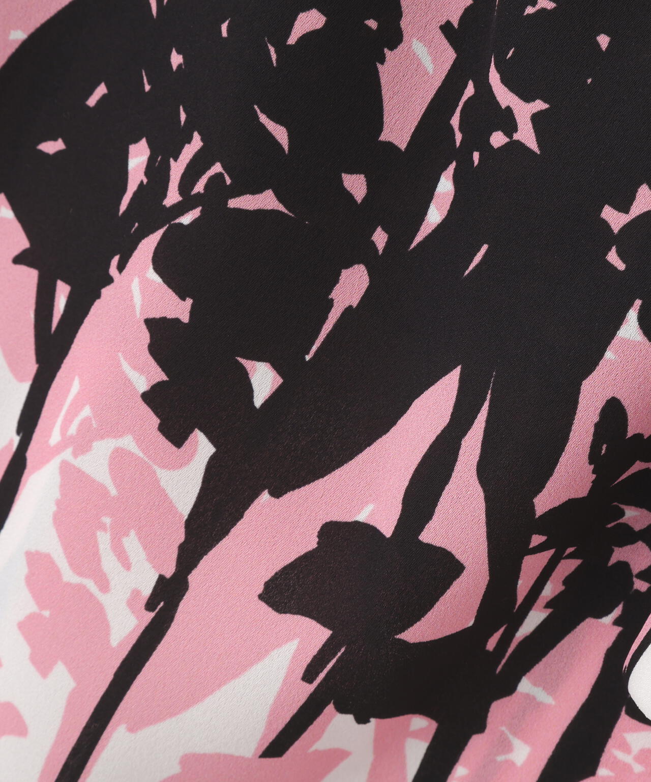 インクフォレストプリントリボンブラウス