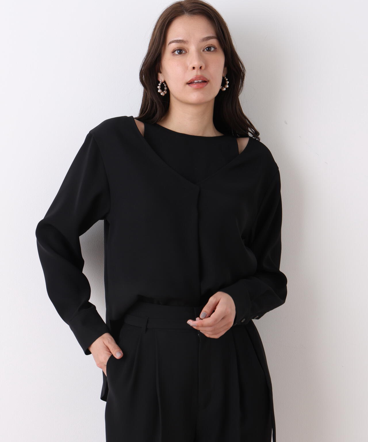 ダブルサテンレイヤードブラウス | PINKY&DIANNE（ピンキー&ダイアン