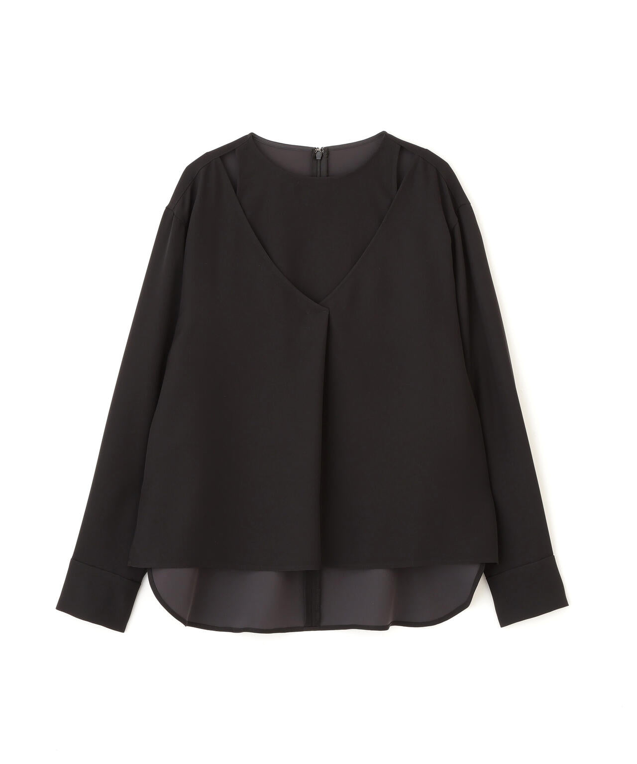 ダブルサテンレイヤードブラウス