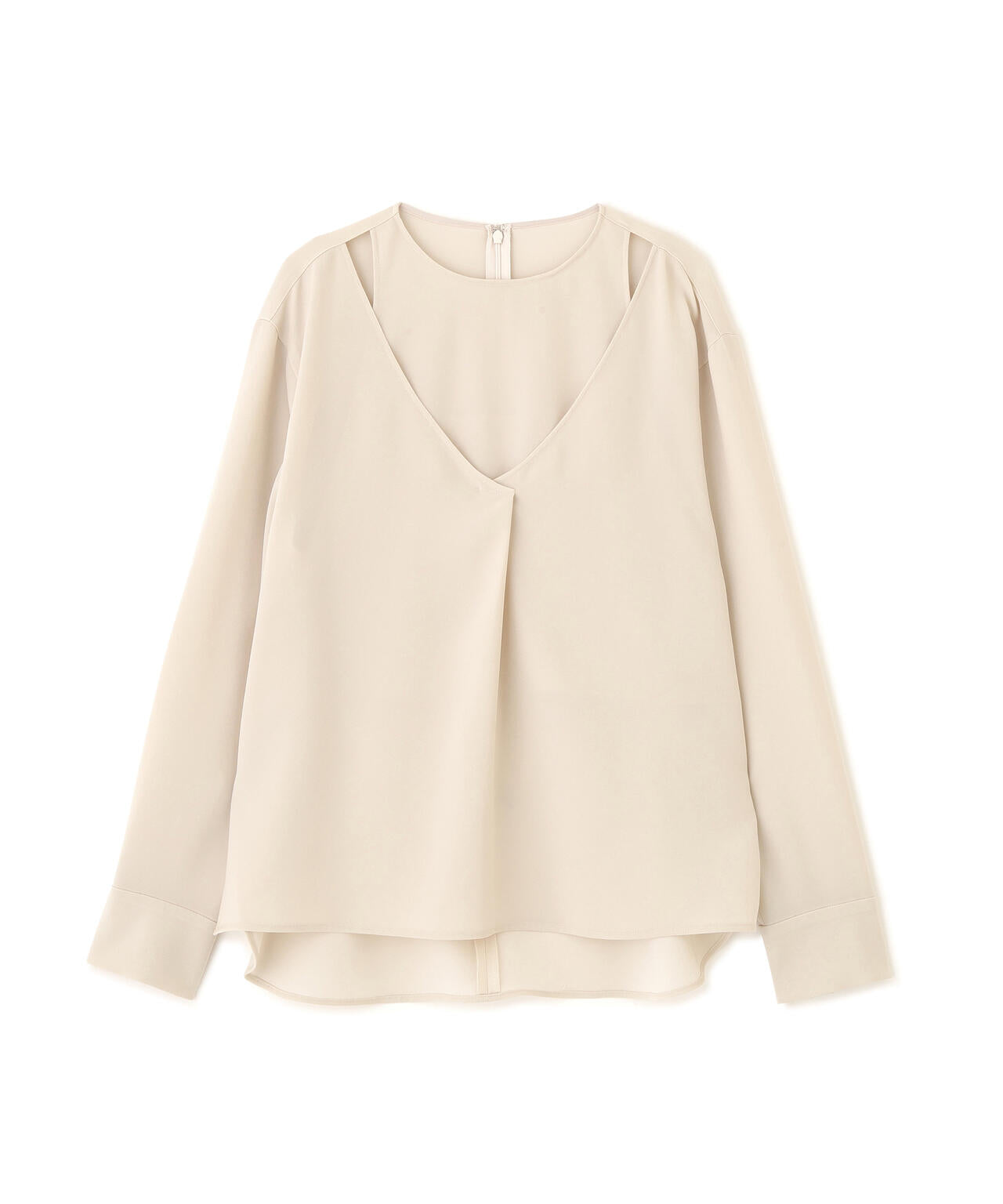 ダブルサテンレイヤードブラウス