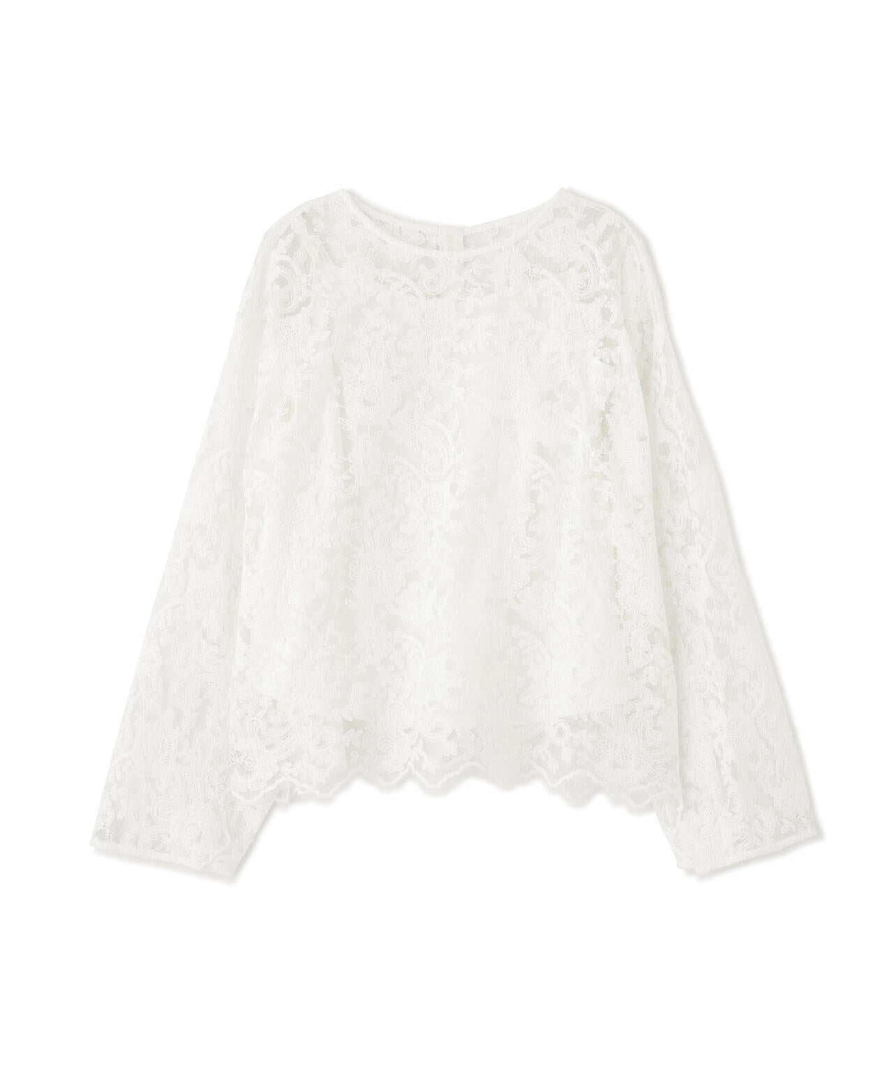 スカラレースブラウス