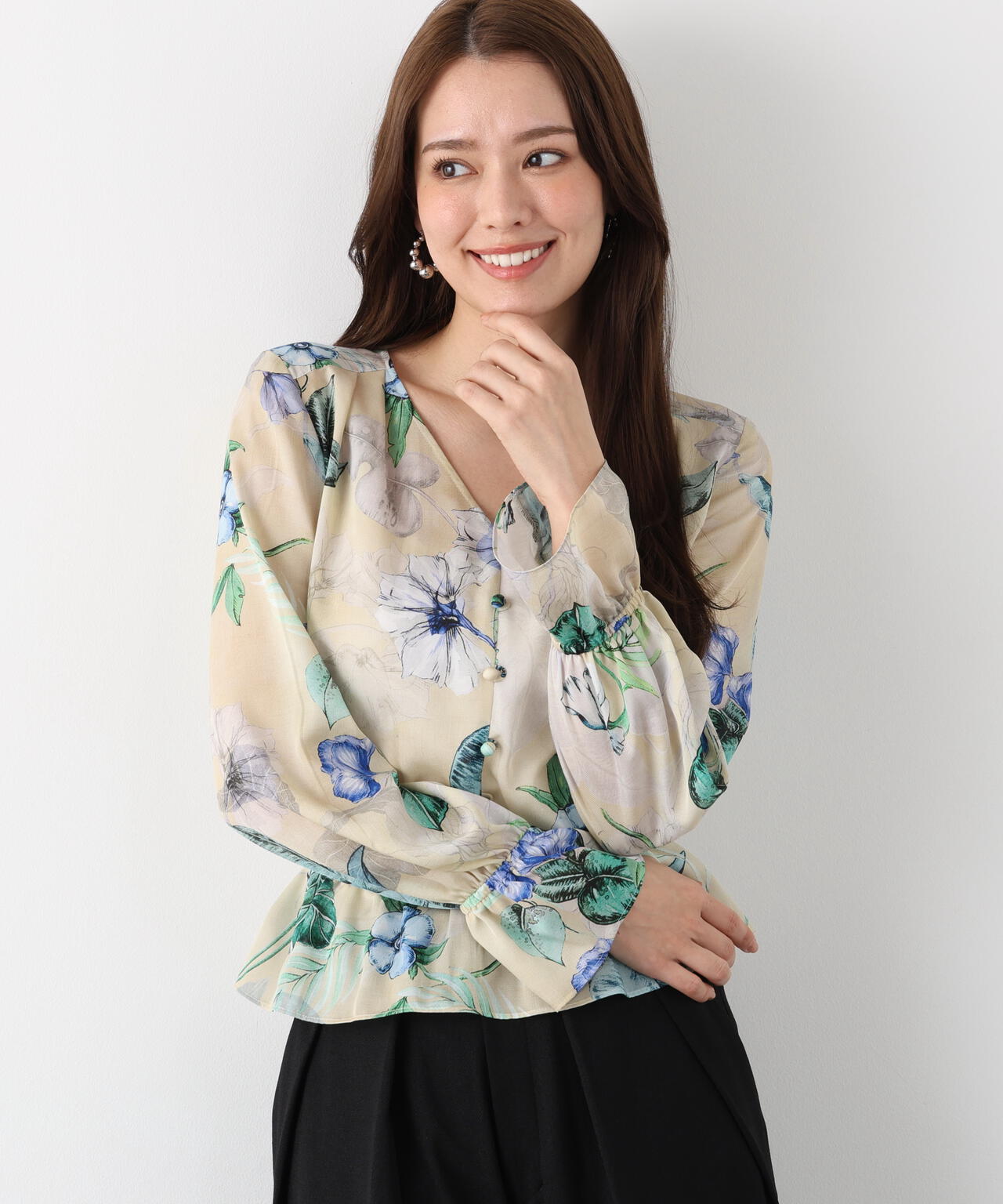 ボタニカルアートプリントブラウス | PINKY&DIANNE（ピンキー&ダイアン