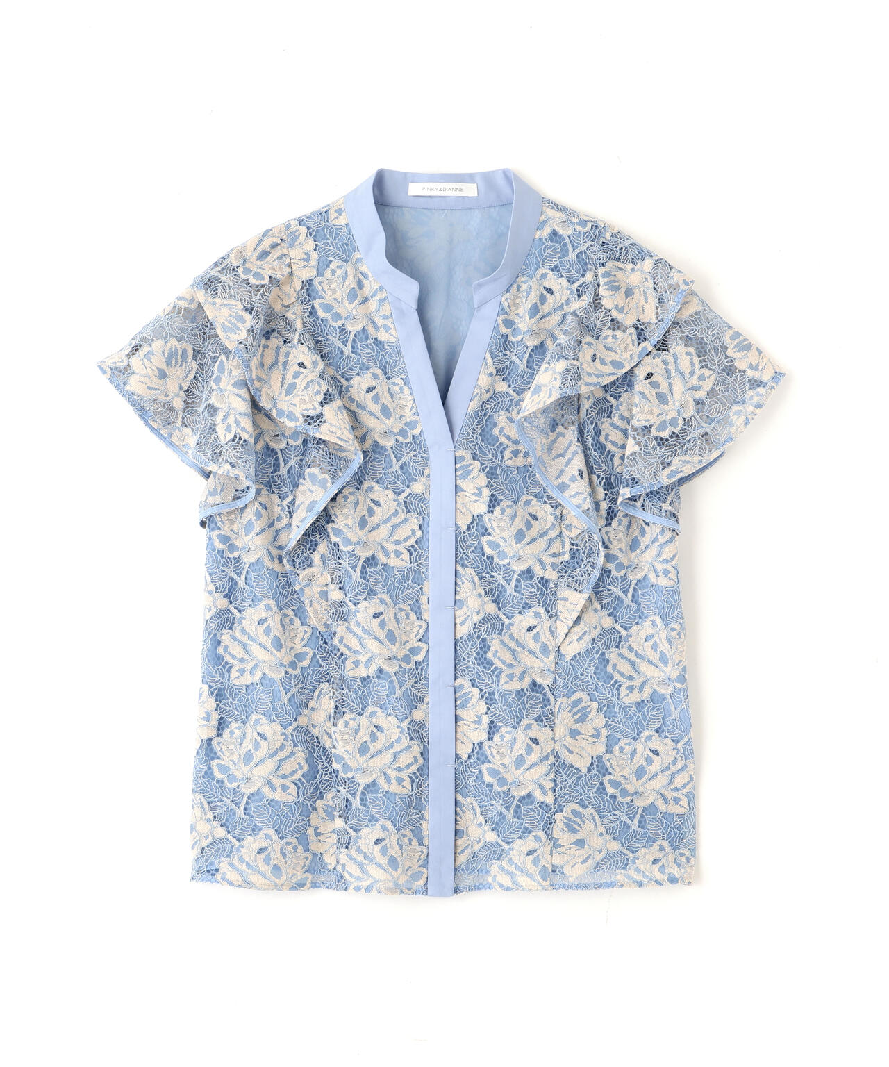 フラワーレースコンビブラウス