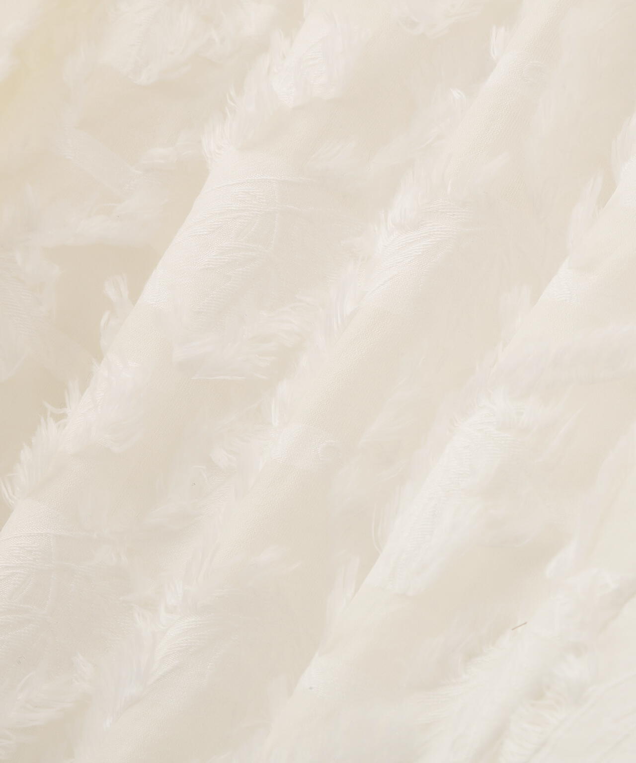 カットジャカードチュニックブラウス