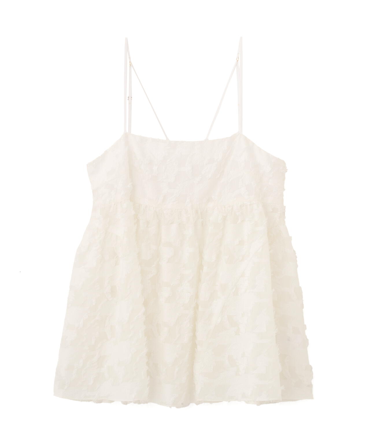 カットジャカードチュニックブラウス