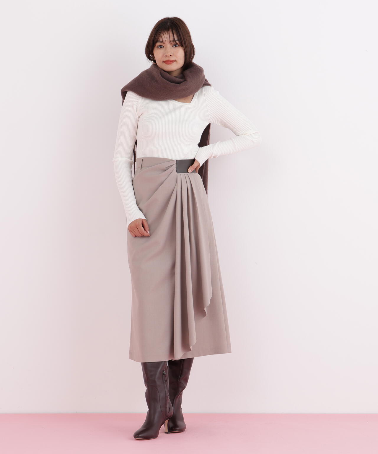 ピンキー＆ダイアン（PINKY&DIANNE）/サイドパッチタックスカート サイドパッチタックスカート | PINKY&DIANNE（ピンキー&ダイアン