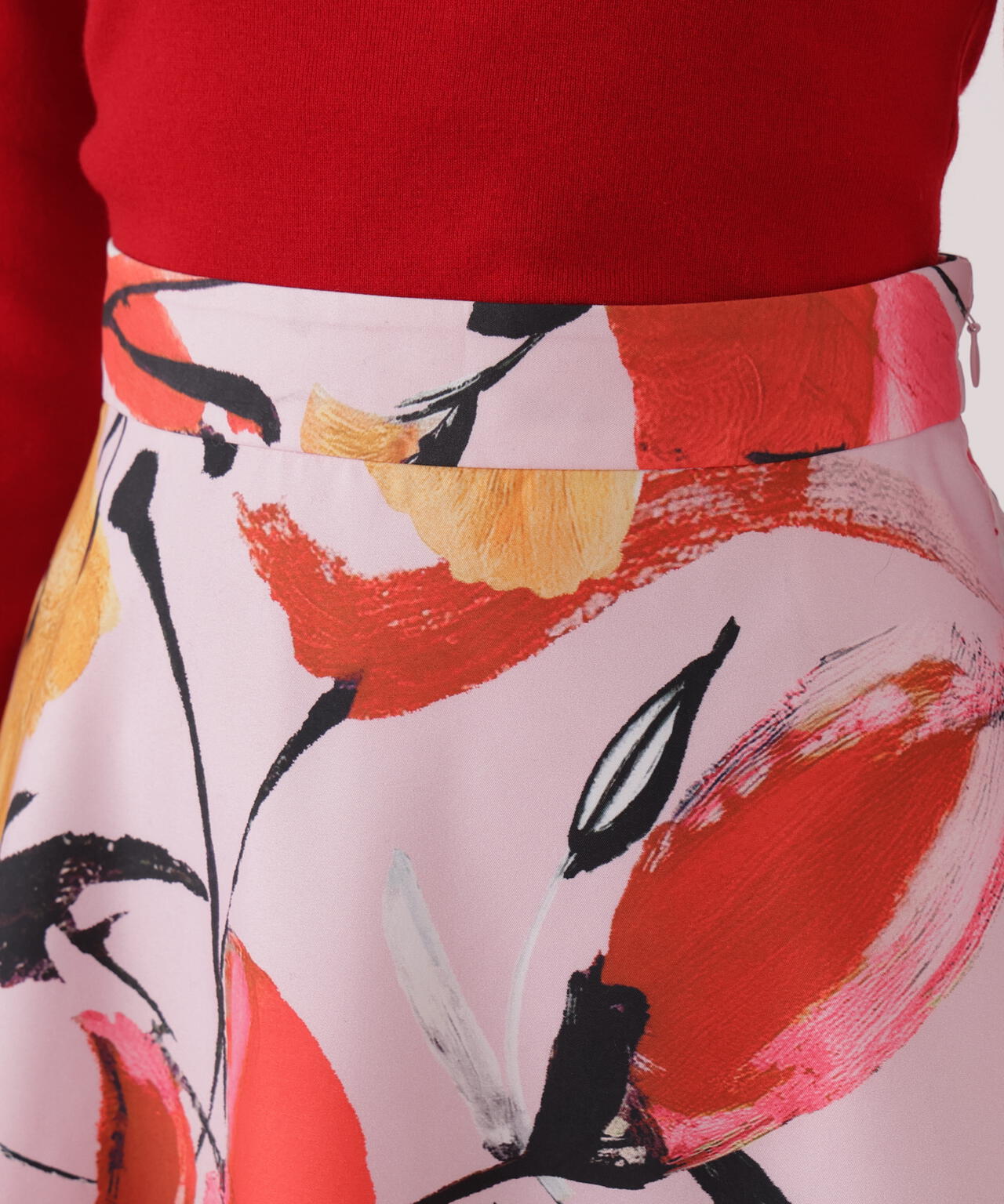 フラワープリントタフタフレアースカート | PINKY&DIANNE(ピンキー フラワープリントタフタフレアースカート | PINKY&DIANNE(ピンキー