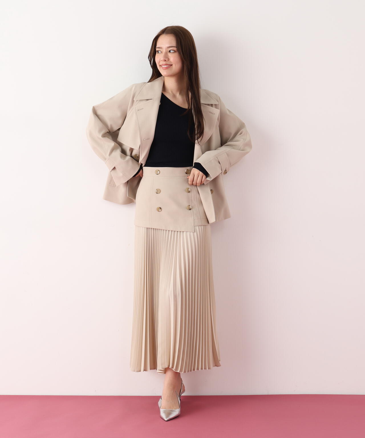 ソフトオックスプリーツスカート