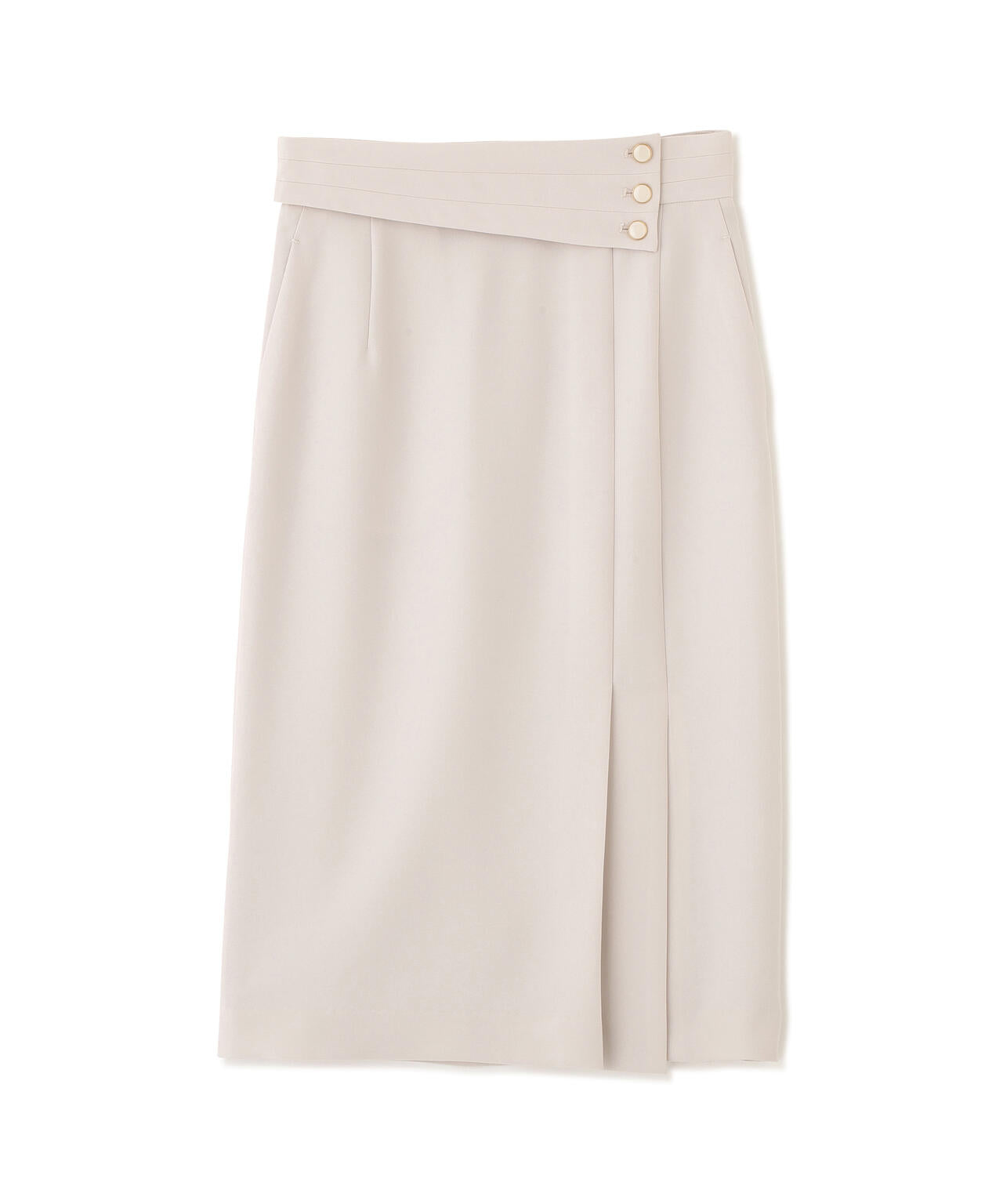 アシンメトリックボタンラップスカート