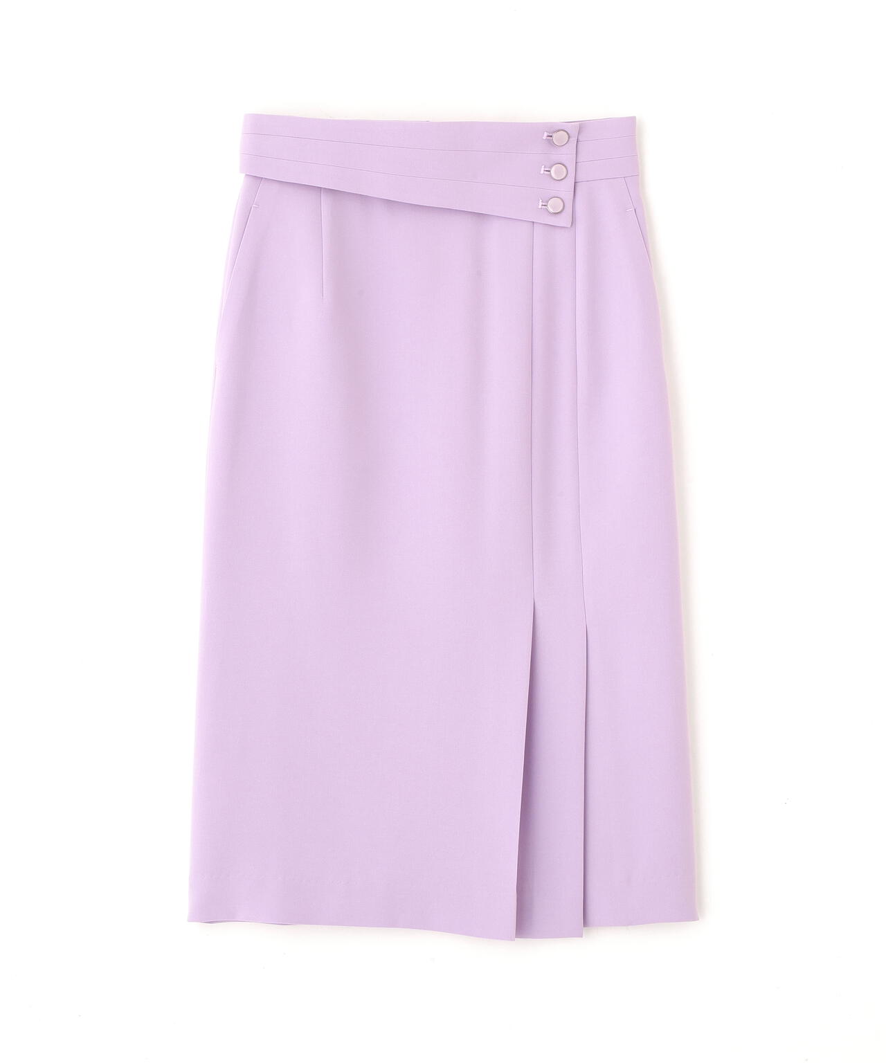 アシンメトリックボタンラップスカート