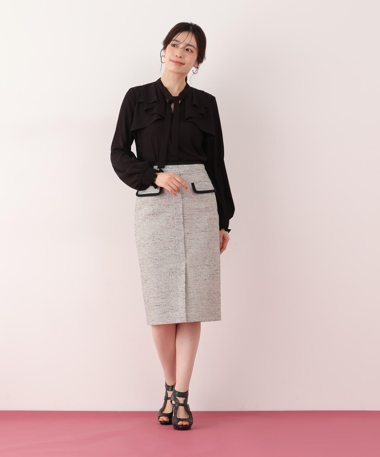 ミックスツイードパイピングスカート | PINKY&DIANNE（ピンキー