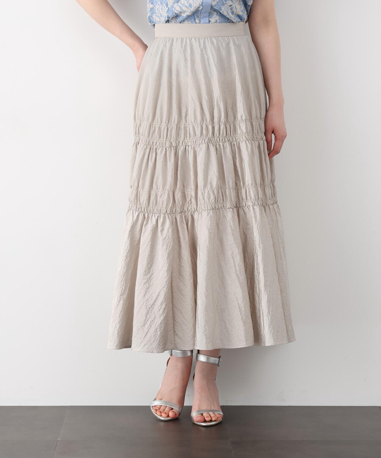 シャイニーギャザースカート