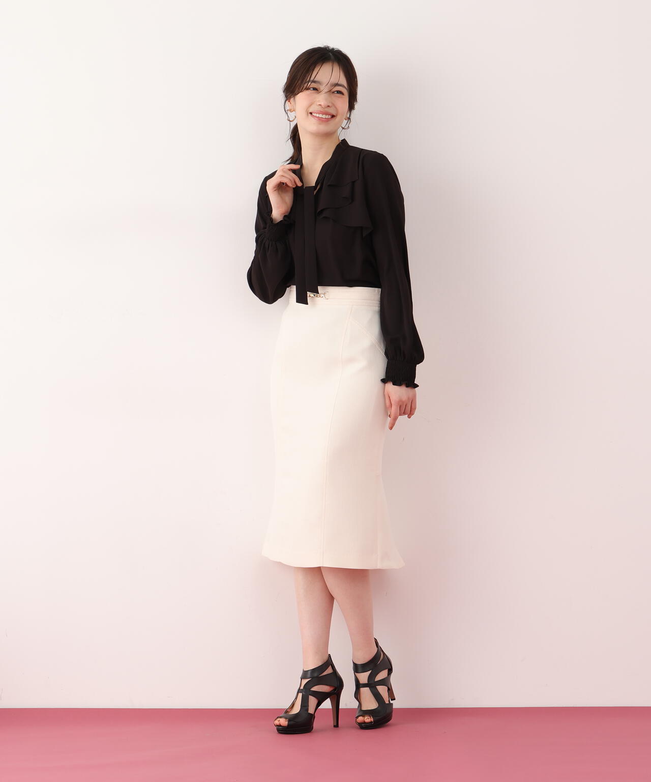 メタルパーツバックマーメイドスカート