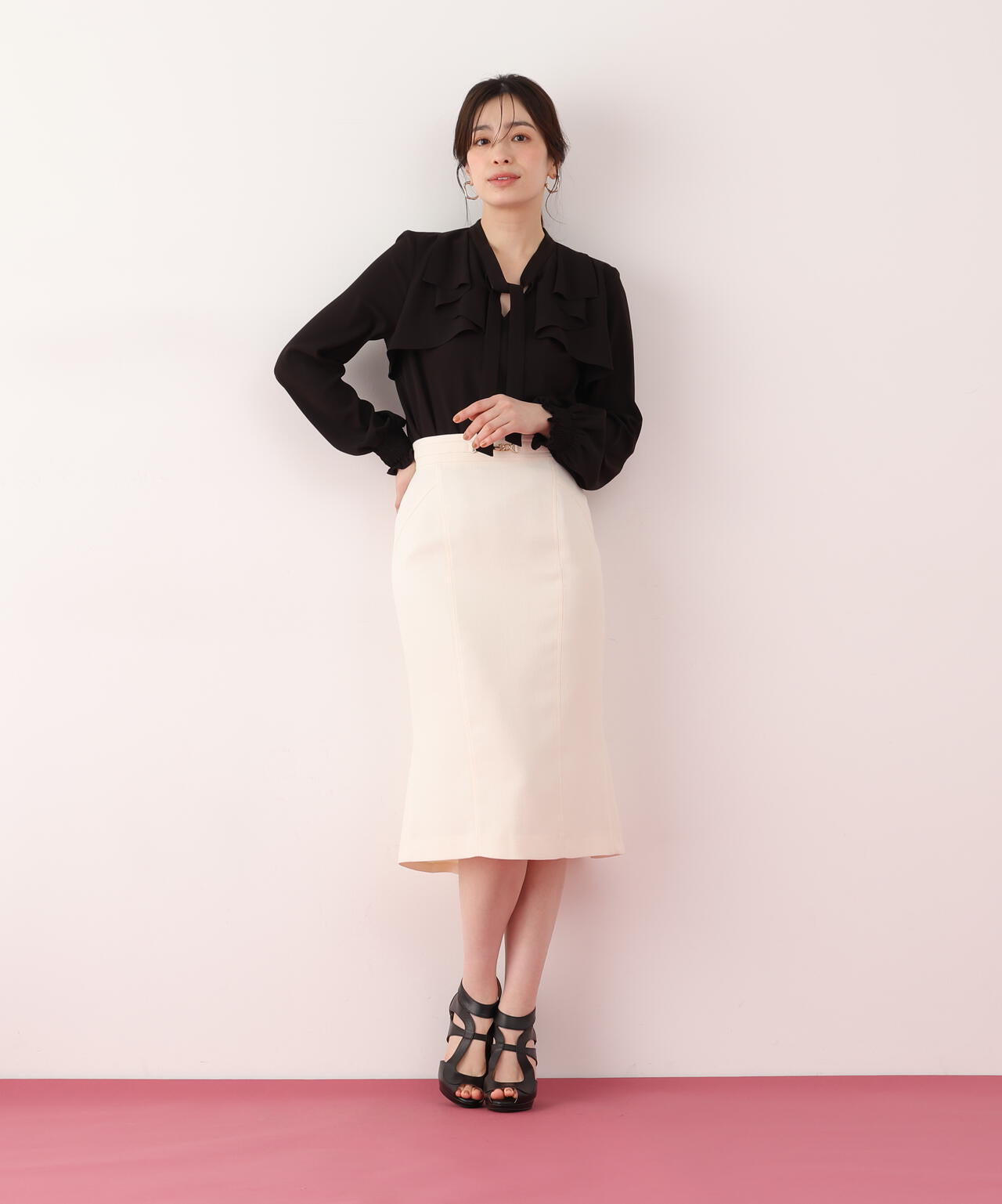 メタルパーツバックマーメイドスカート