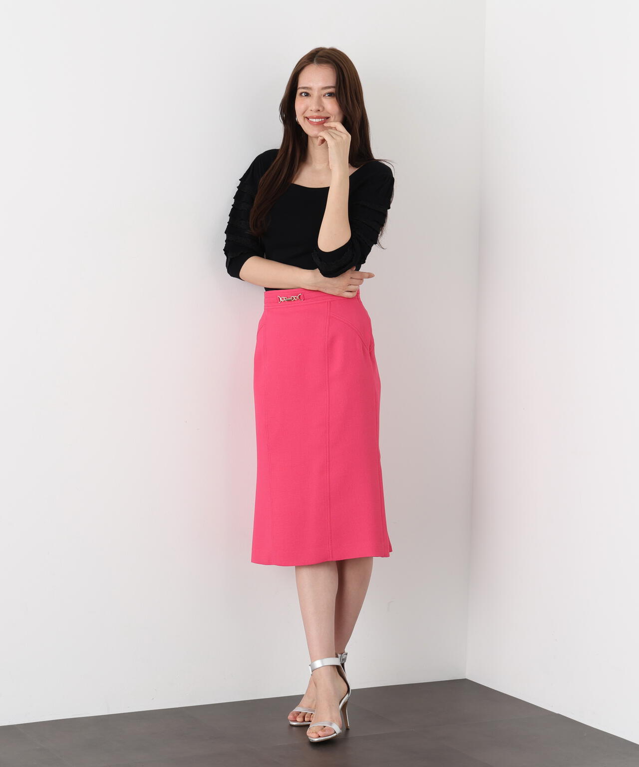 メタルパーツバックマーメイドスカート