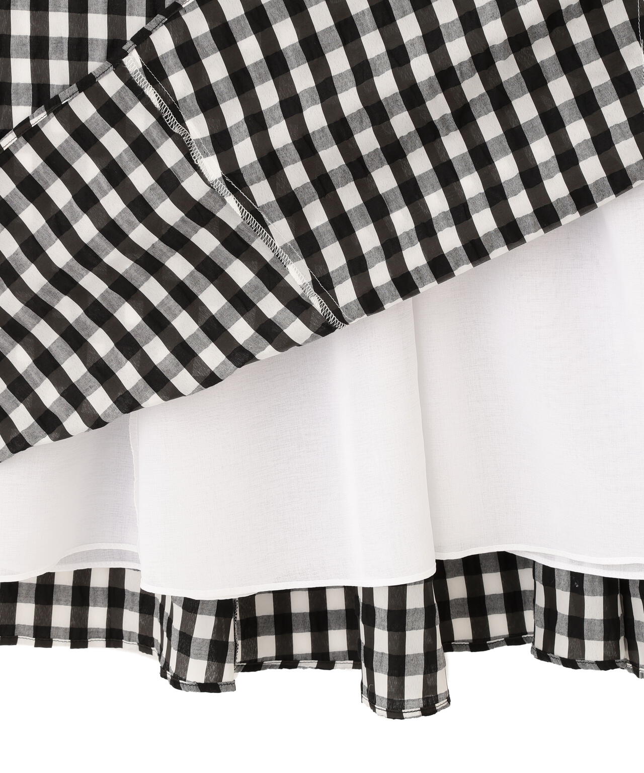 シアーローンボリュームフレアースカート