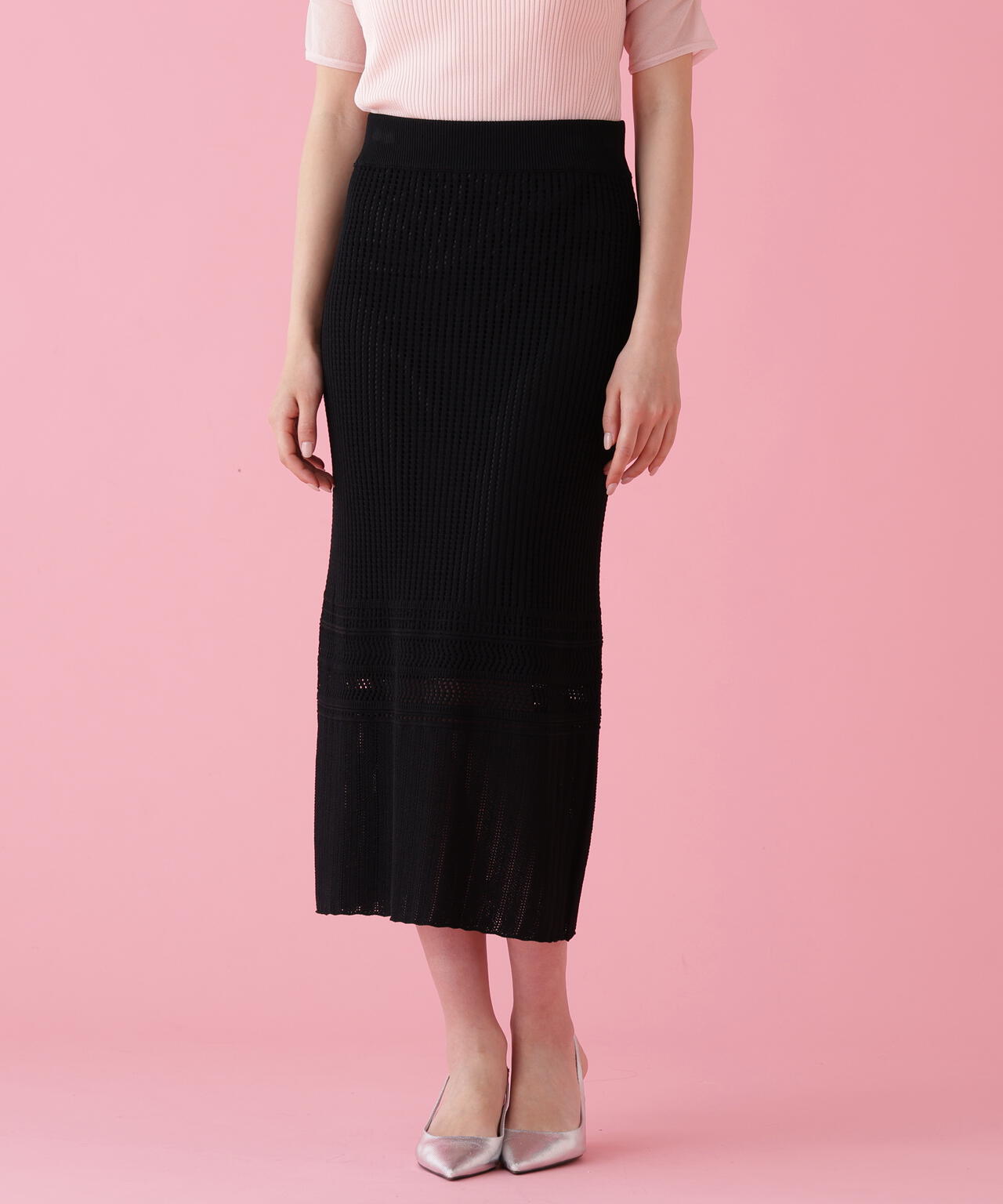 メッシュニットスカート