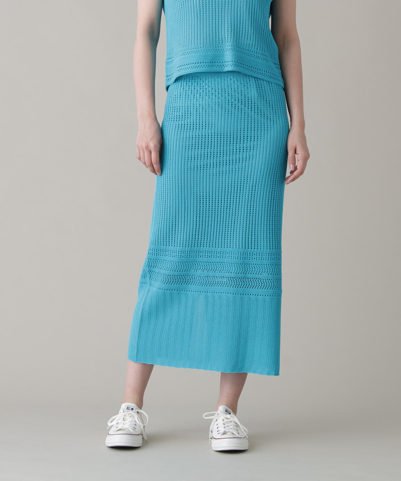 メッシュニットスカート