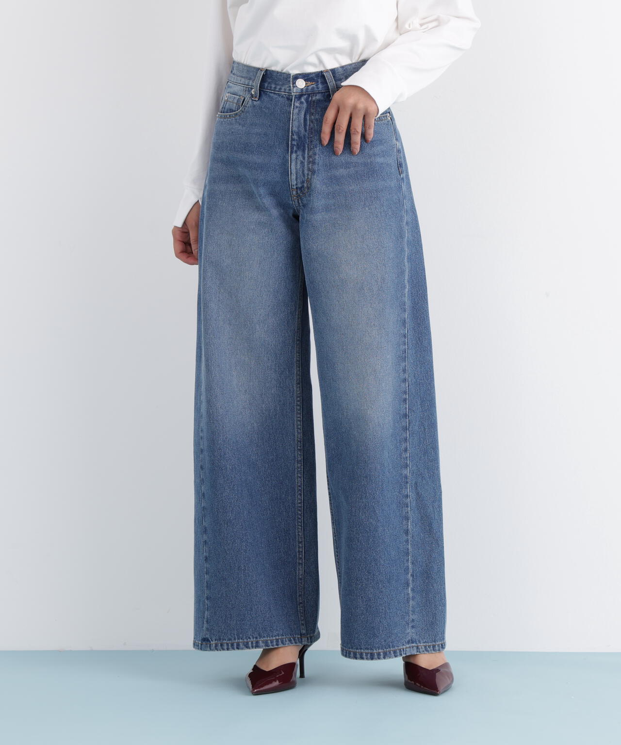 バギーデニムパンツ