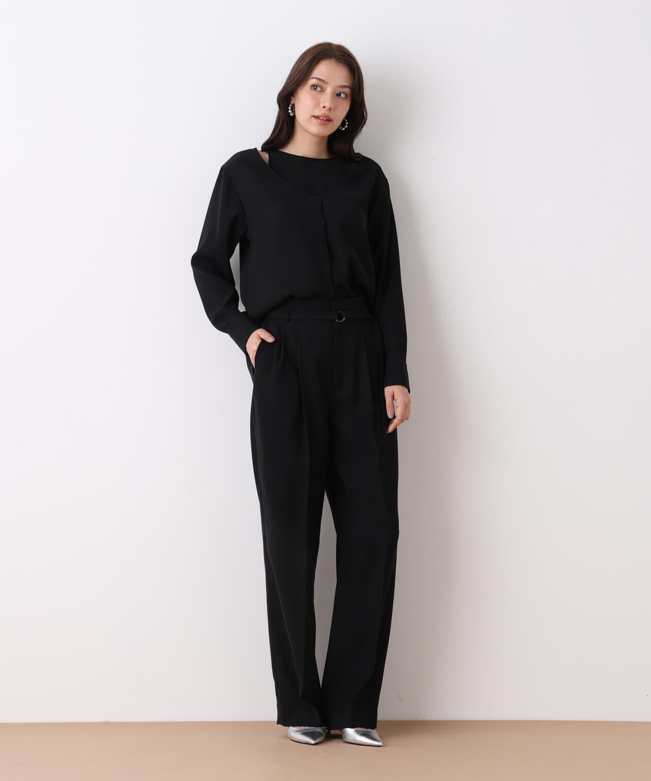 ダブルサテンタックワイドパンツ | PINKY&DIANNE（ピンキー&ダイアン